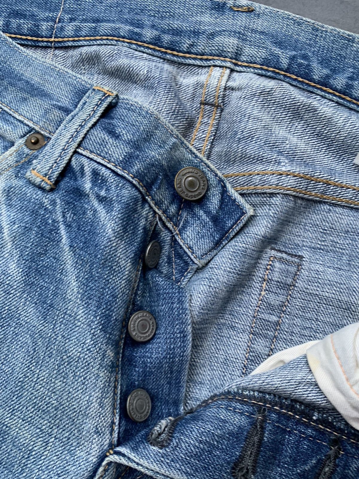 Japanese Brand Medio Quadro Distressed Denim Size US 32 / EU 48 - 7 Thumbnail