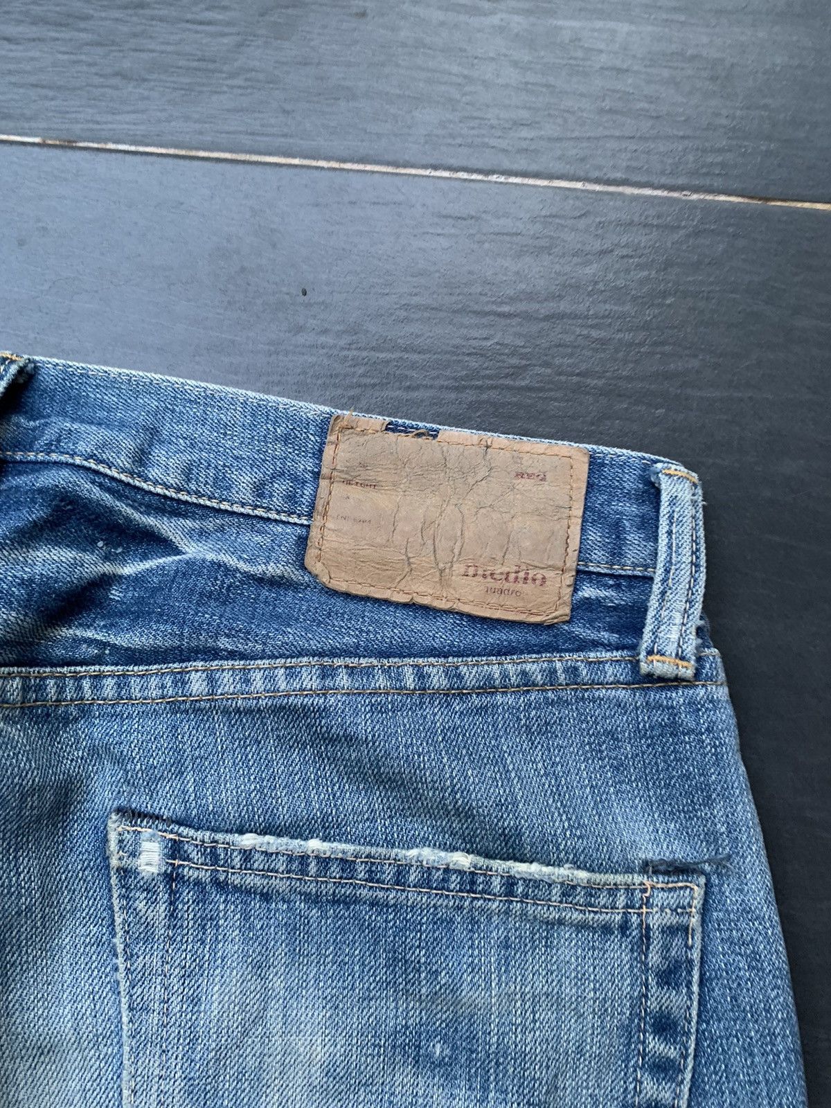 Japanese Brand Medio Quadro Distressed Denim Size US 32 / EU 48 - 15 Thumbnail