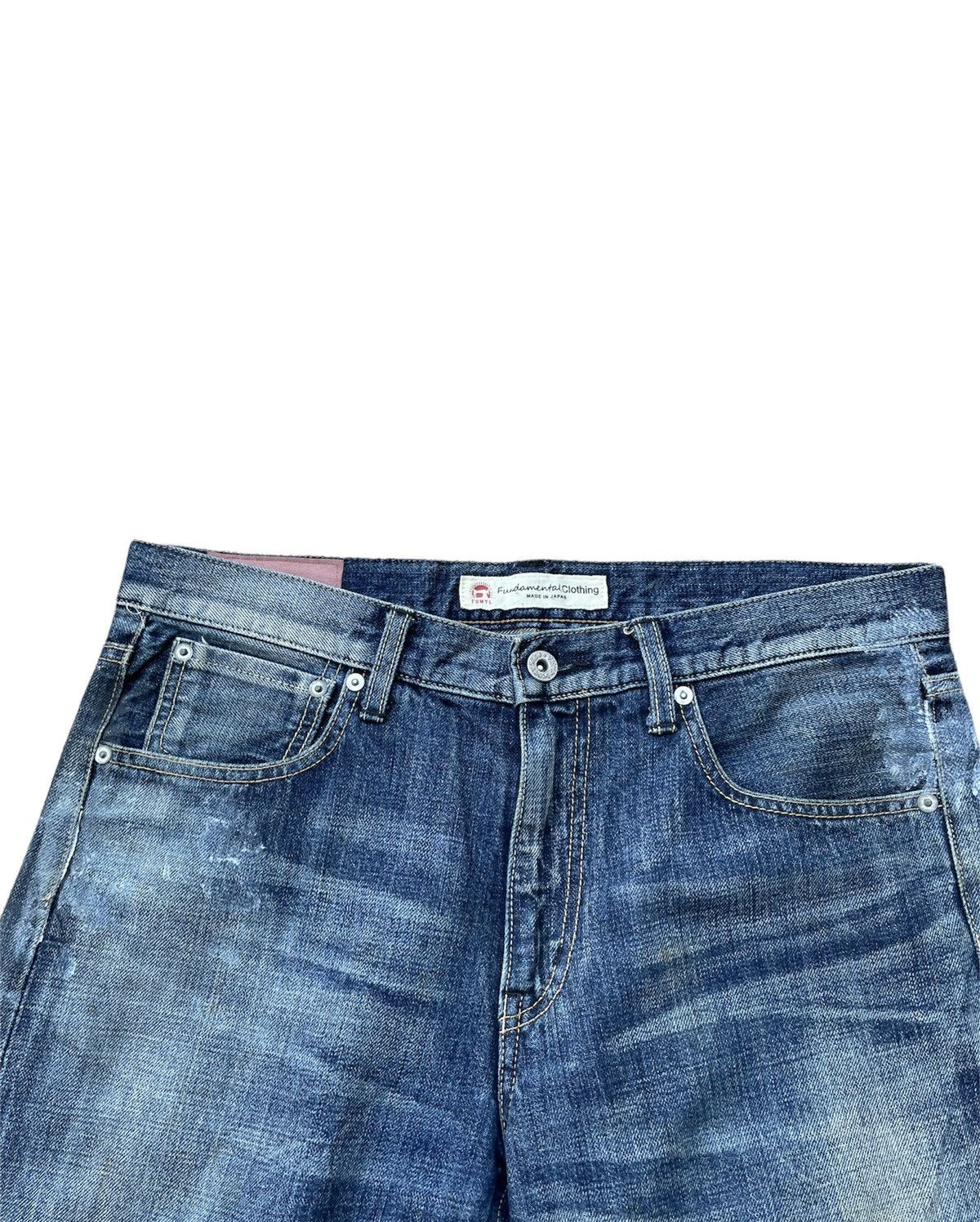 FDMTL × Japanese Brand × Vintage Fundamental Clothing Japan Aging Wash Denim Size US 34 / EU 50 - 10 Thumbnail