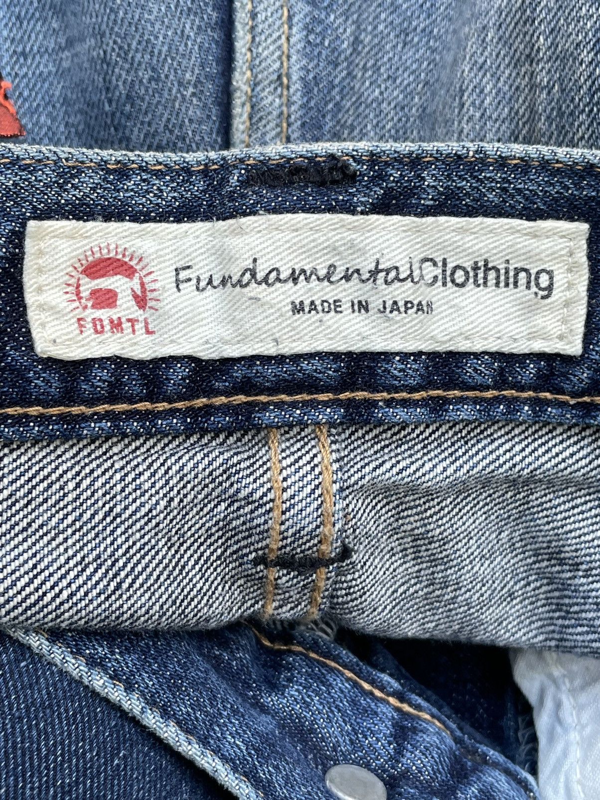 FDMTL × Japanese Brand × Vintage Fundamental Clothing Japan Aging Wash Denim Size US 34 / EU 50 - 21 Thumbnail