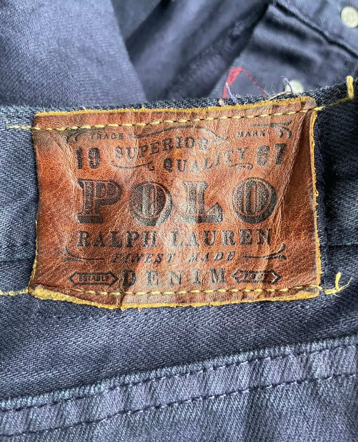 Designer Polo Ralph Lauren Vintage Purple Wash Denim Size US 40 / EU 56 - 13 Thumbnail
