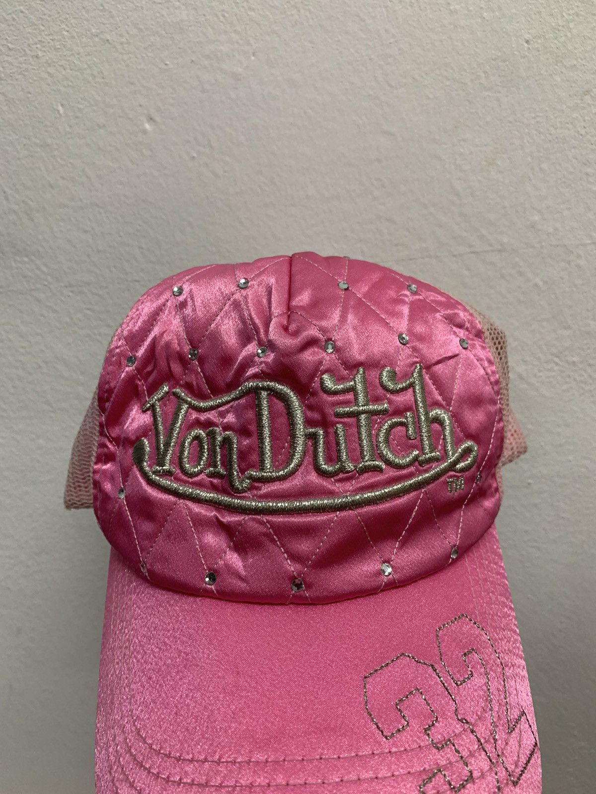 Von Dutch Von Dutch Pink Bling Bling Trucker Hats Size ONE SIZE - 5 Thumbnail