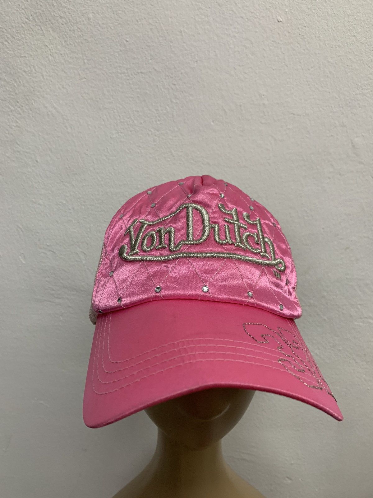 Von Dutch Von Dutch Pink Bling Bling Trucker Hats Size ONE SIZE - 1 Thumbnail