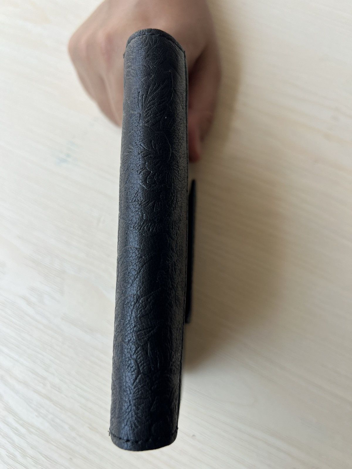 Leather Vintage Ibiza Japan Carved Black Leather Wallet Size ONE SIZE - 11 Thumbnail