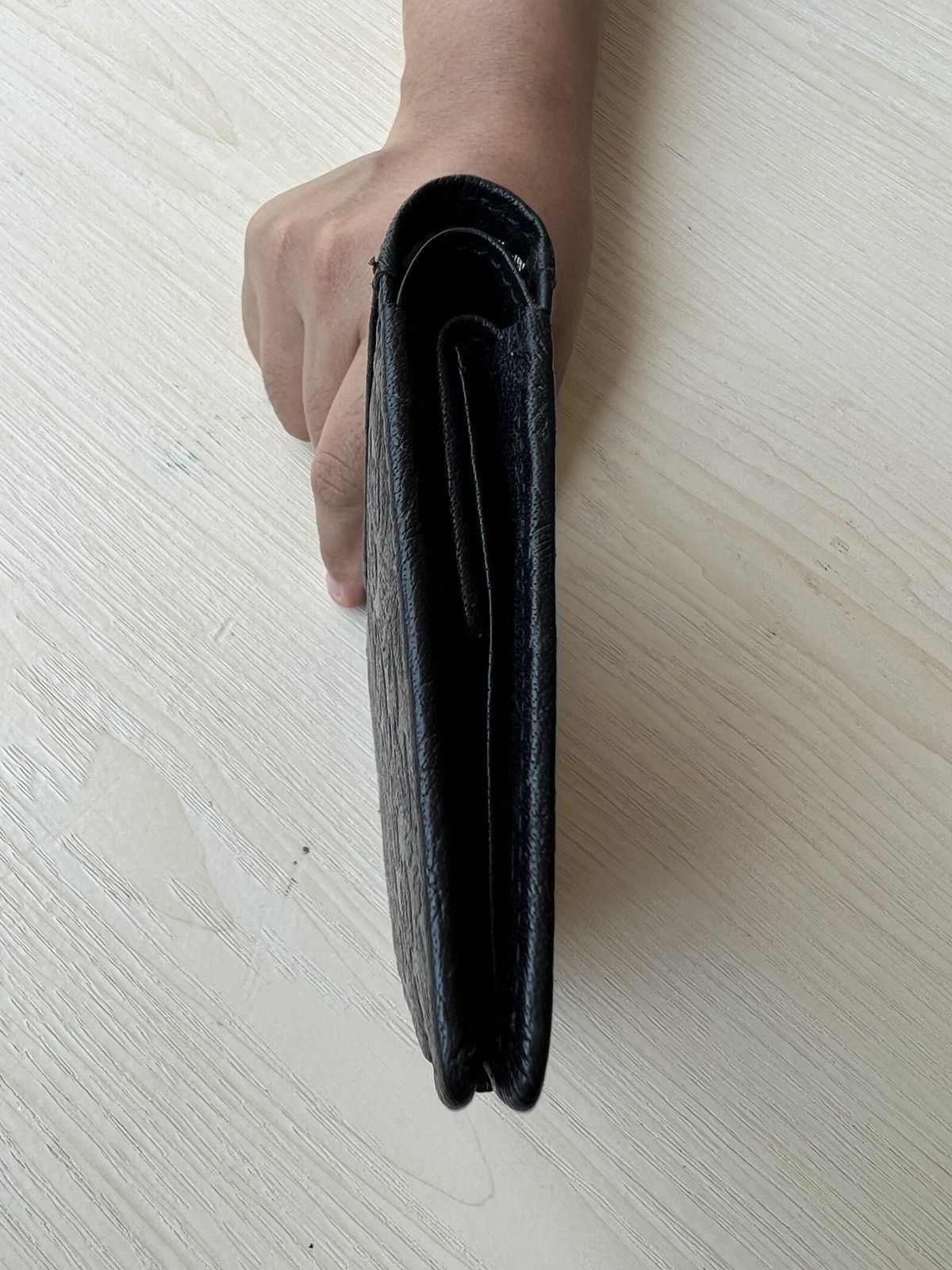 Leather Vintage Ibiza Japan Carved Black Leather Wallet Size ONE SIZE - 14 Thumbnail