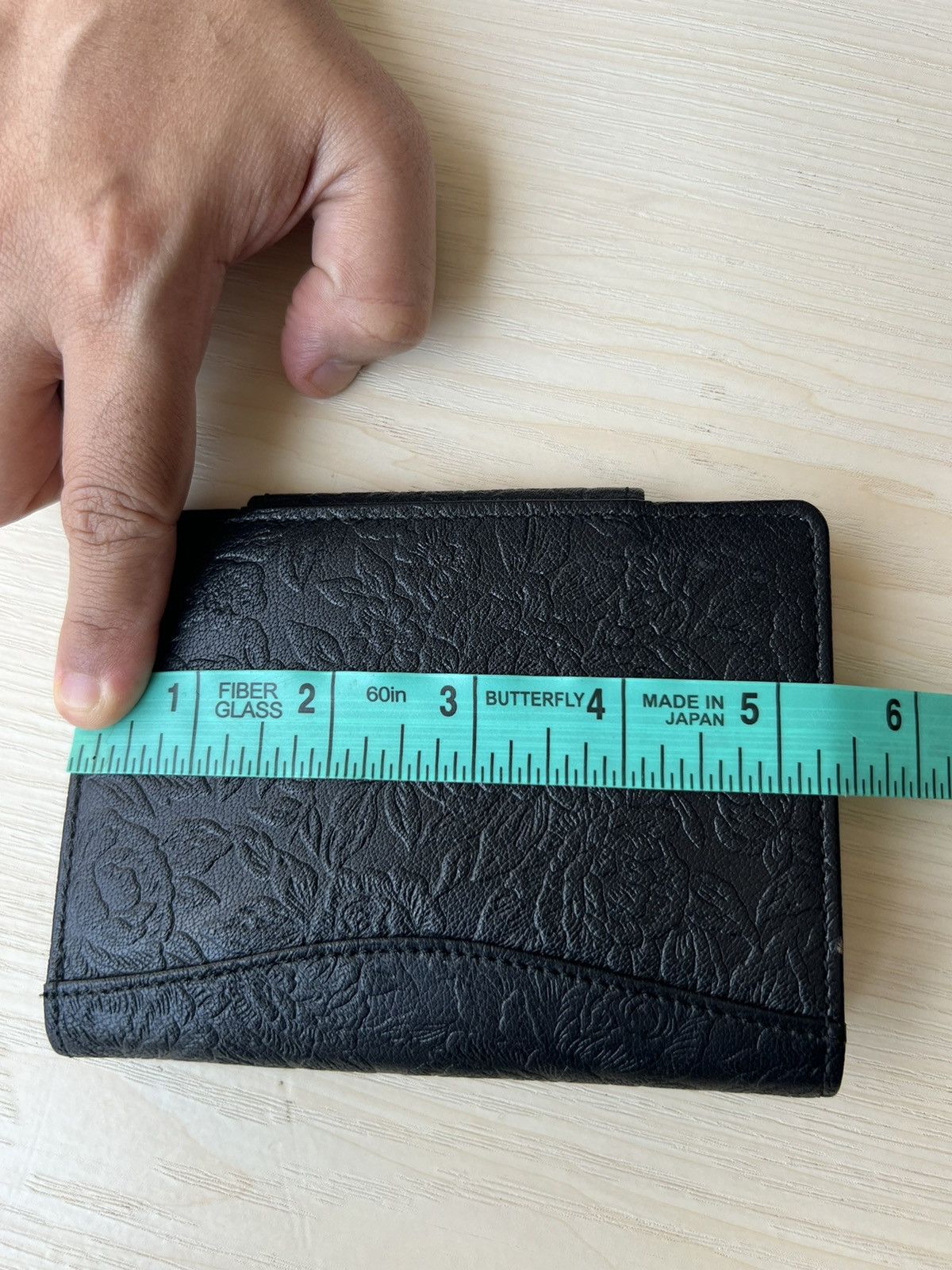 Leather Vintage Ibiza Japan Carved Black Leather Wallet Size ONE SIZE - 16 Thumbnail