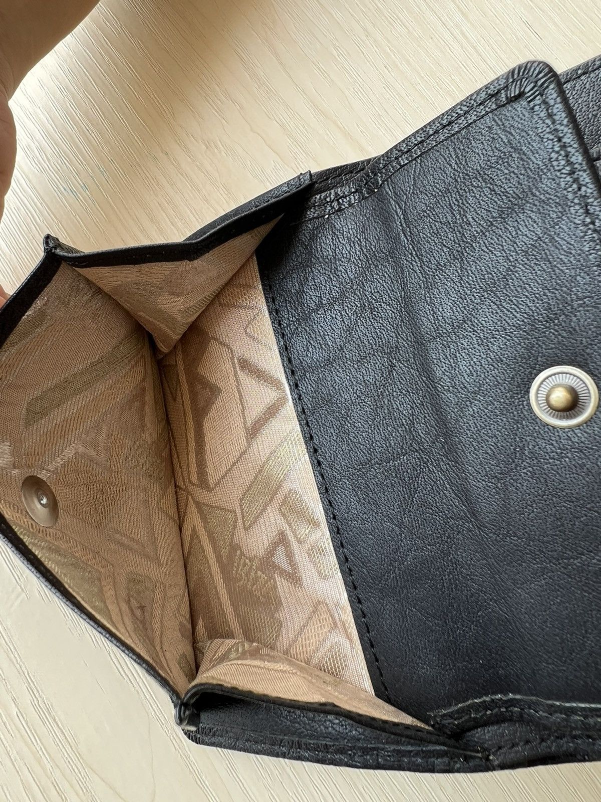 Leather Vintage Ibiza Japan Carved Black Leather Wallet Size ONE SIZE - 9 Thumbnail