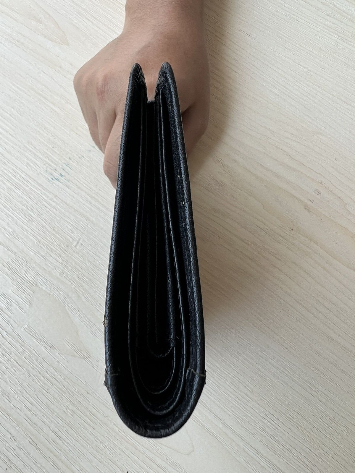 Leather Vintage Ibiza Japan Carved Black Leather Wallet Size ONE SIZE - 12 Thumbnail