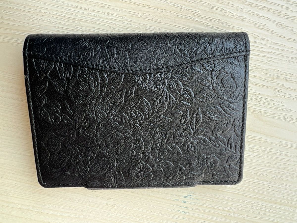 Leather Vintage Ibiza Japan Carved Black Leather Wallet Size ONE SIZE - 2 Thumbnail