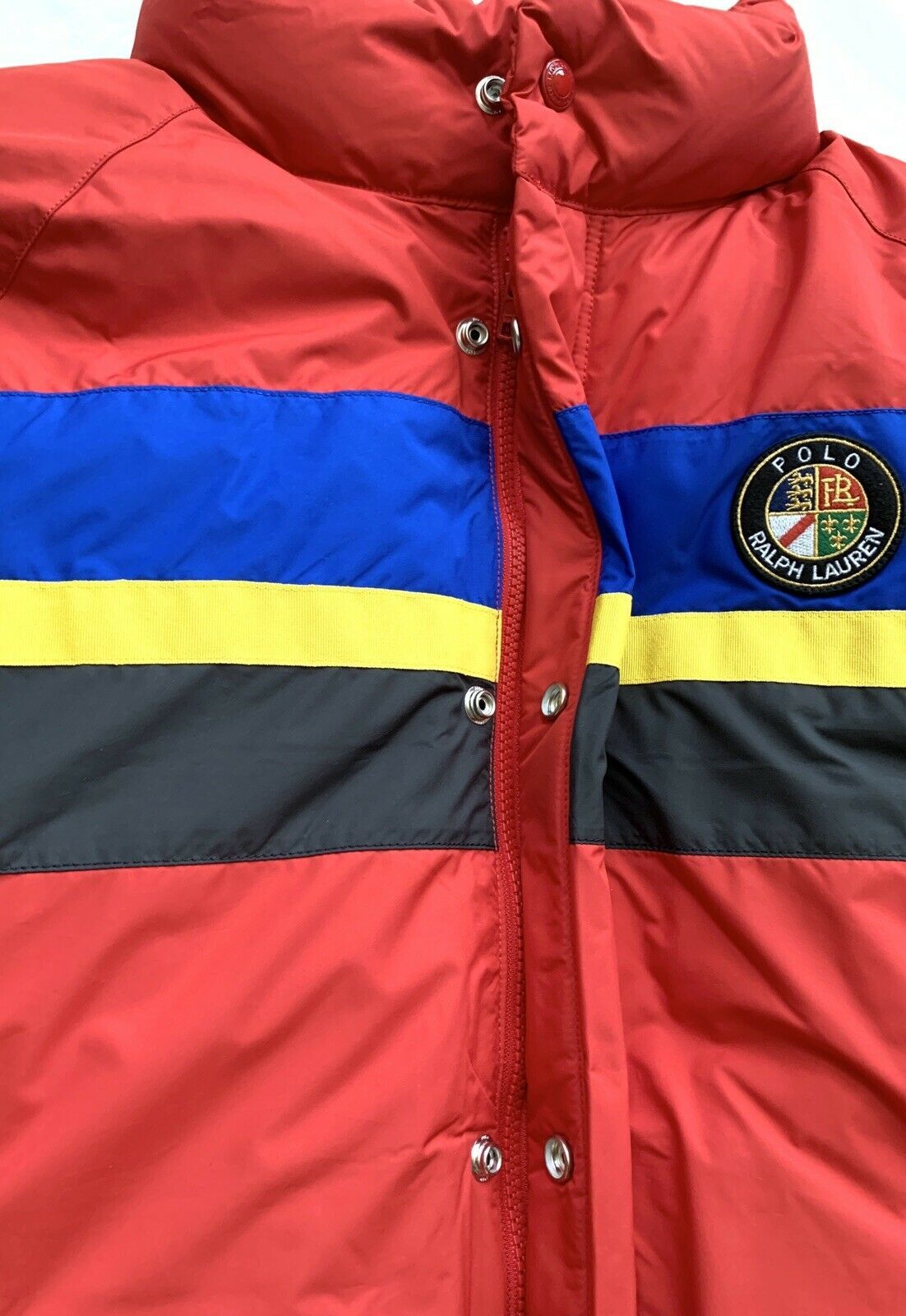Polo Ralph Lauren Polo Ralph Lauren Striped Puffer Cookie Patch Jacket Med Size US M / EU 48-50 / 2 - 3 Thumbnail