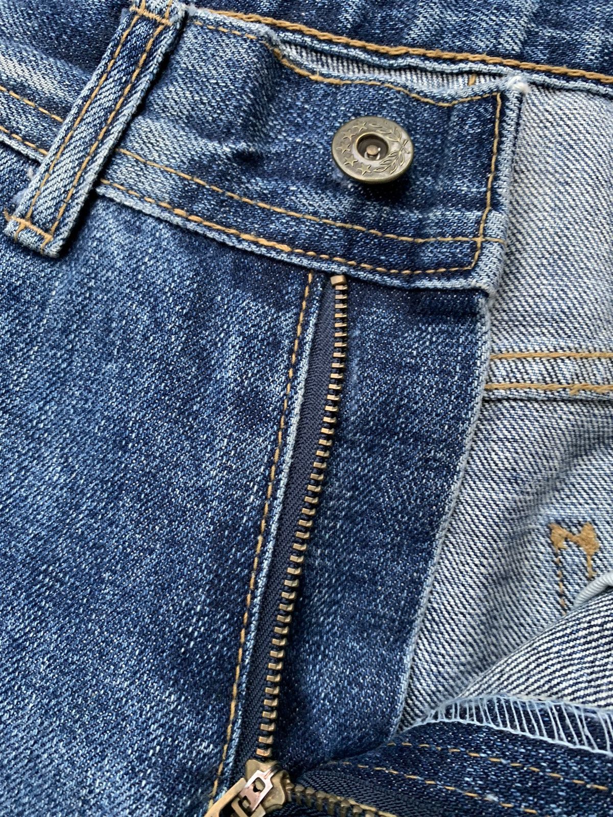 Japanese Brand Billvan Faded Wash Distressed Denim Size US 33 - 8 Thumbnail