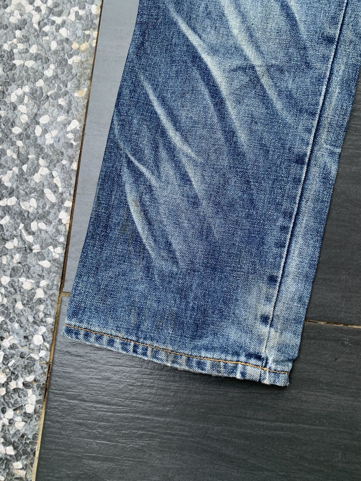 Japanese Brand Billvan Faded Wash Distressed Denim Size US 33 - 2 Thumbnail