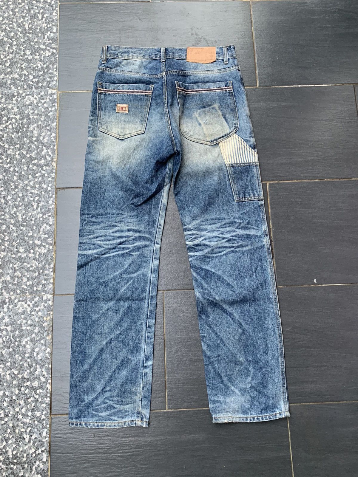Japanese Brand Billvan Faded Wash Distressed Denim Size US 33 - 12 Thumbnail