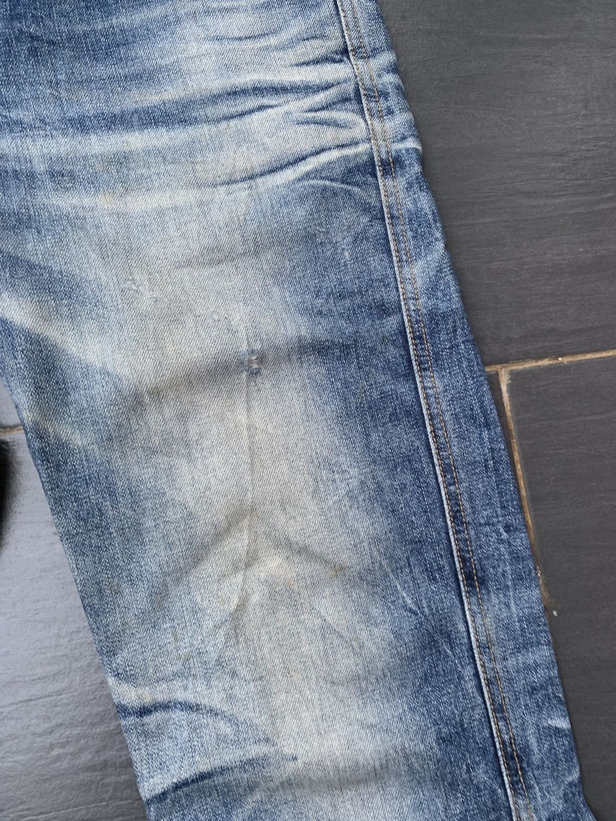 Japanese Brand Billvan Faded Wash Distressed Denim Size US 33 - 5 Thumbnail