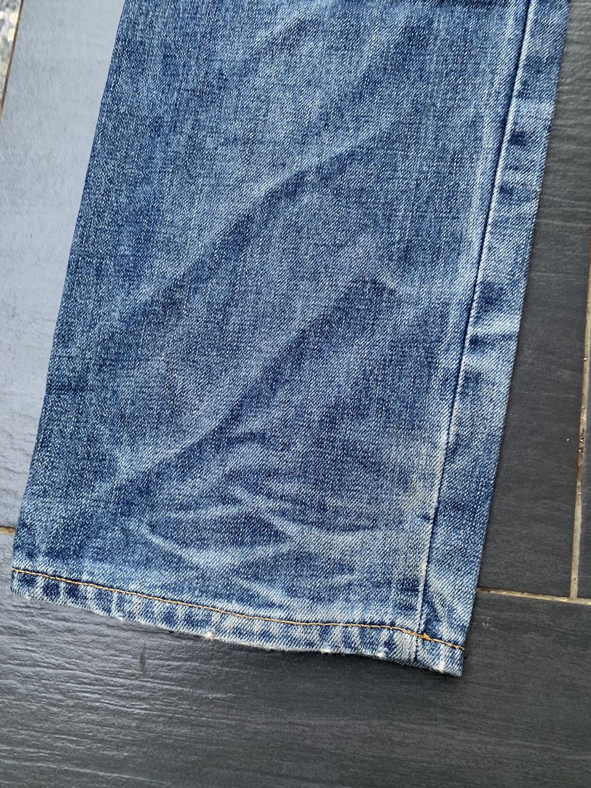 Japanese Brand Billvan Faded Wash Distressed Denim Size US 33 - 13 Thumbnail