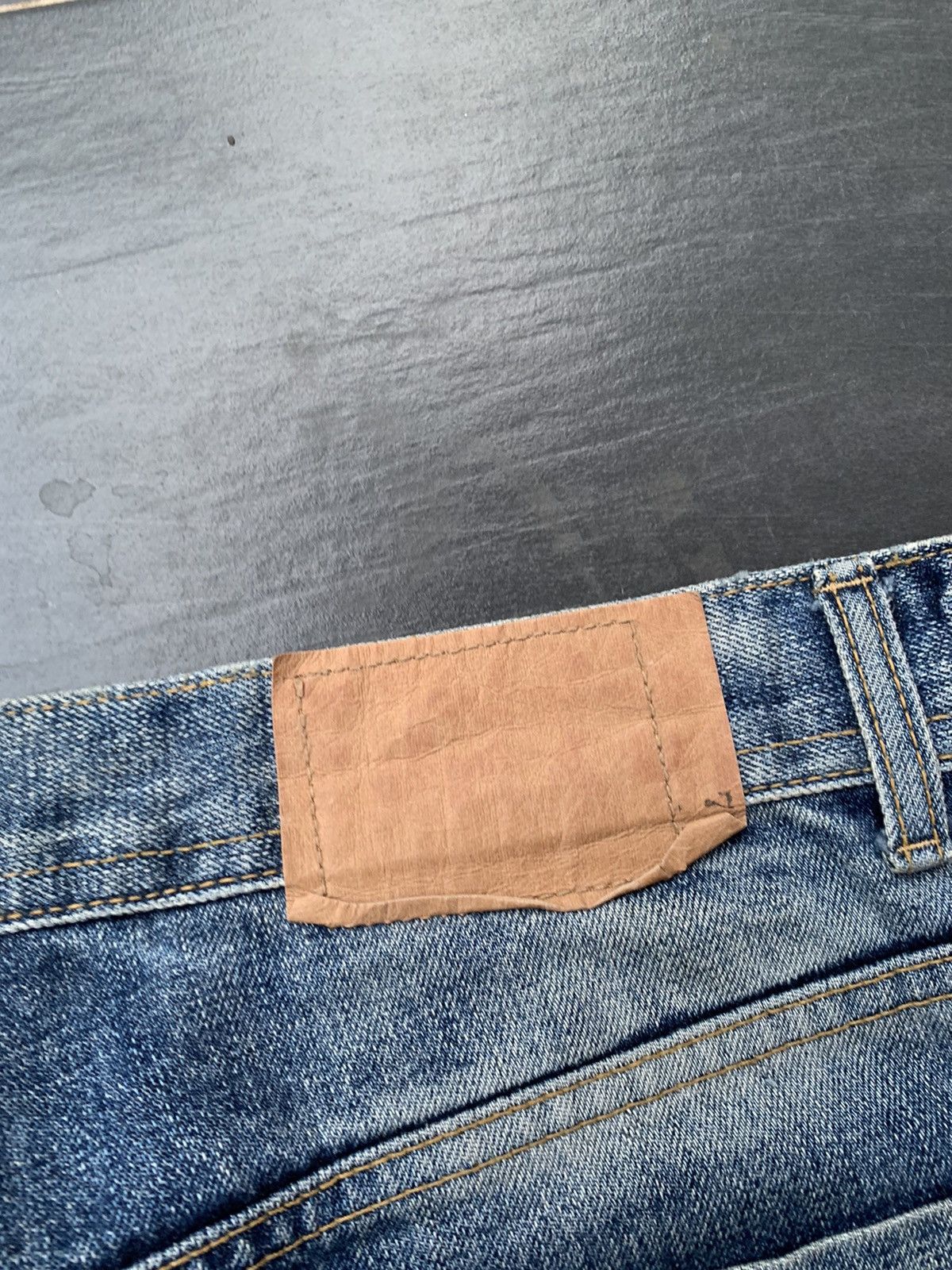 Japanese Brand Billvan Faded Wash Distressed Denim Size US 33 - 17 Thumbnail