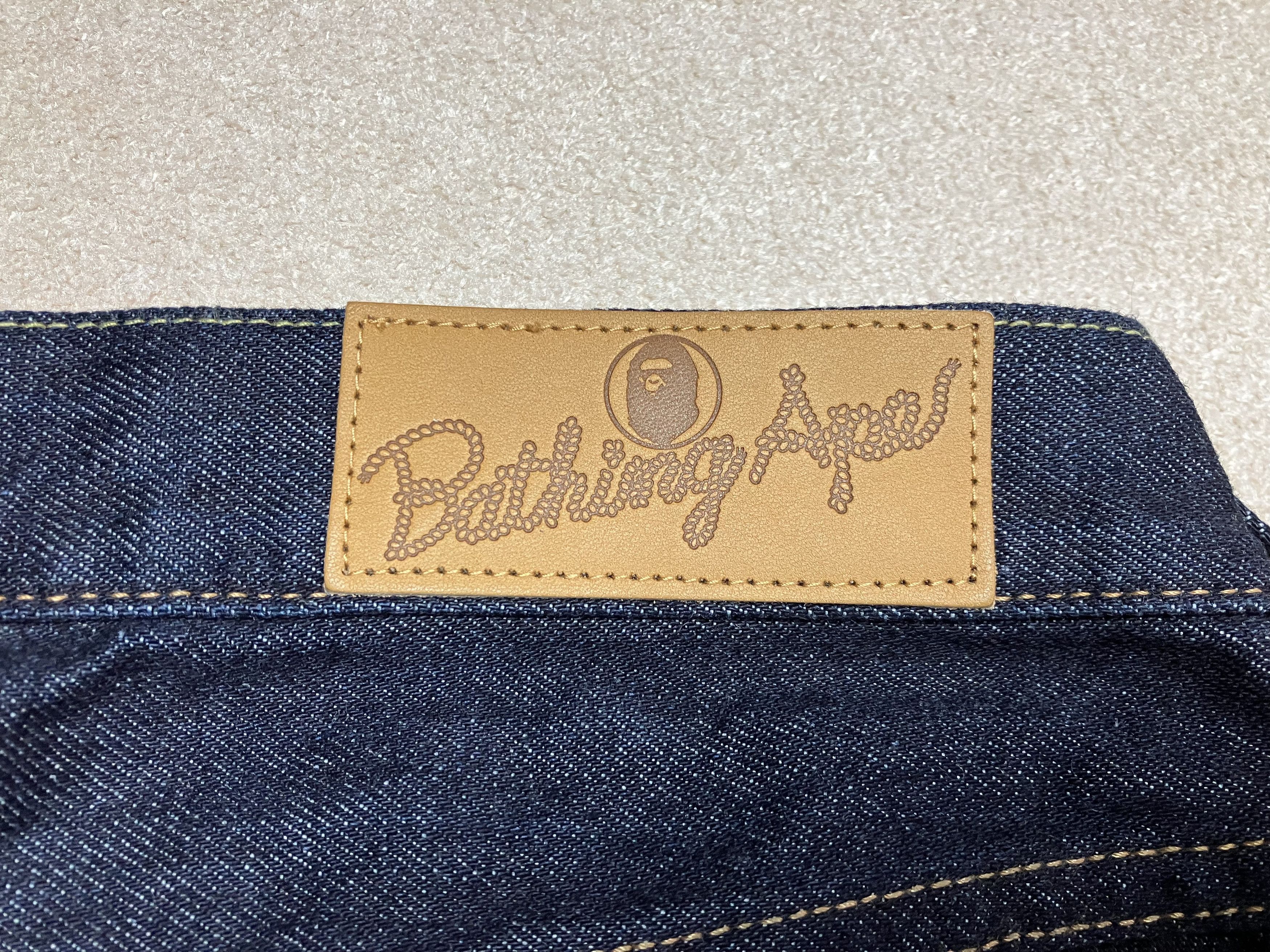 Bape RARE Bape Big Bapesta Star Logo Denim Size US 32 / EU 48 - 13 Thumbnail