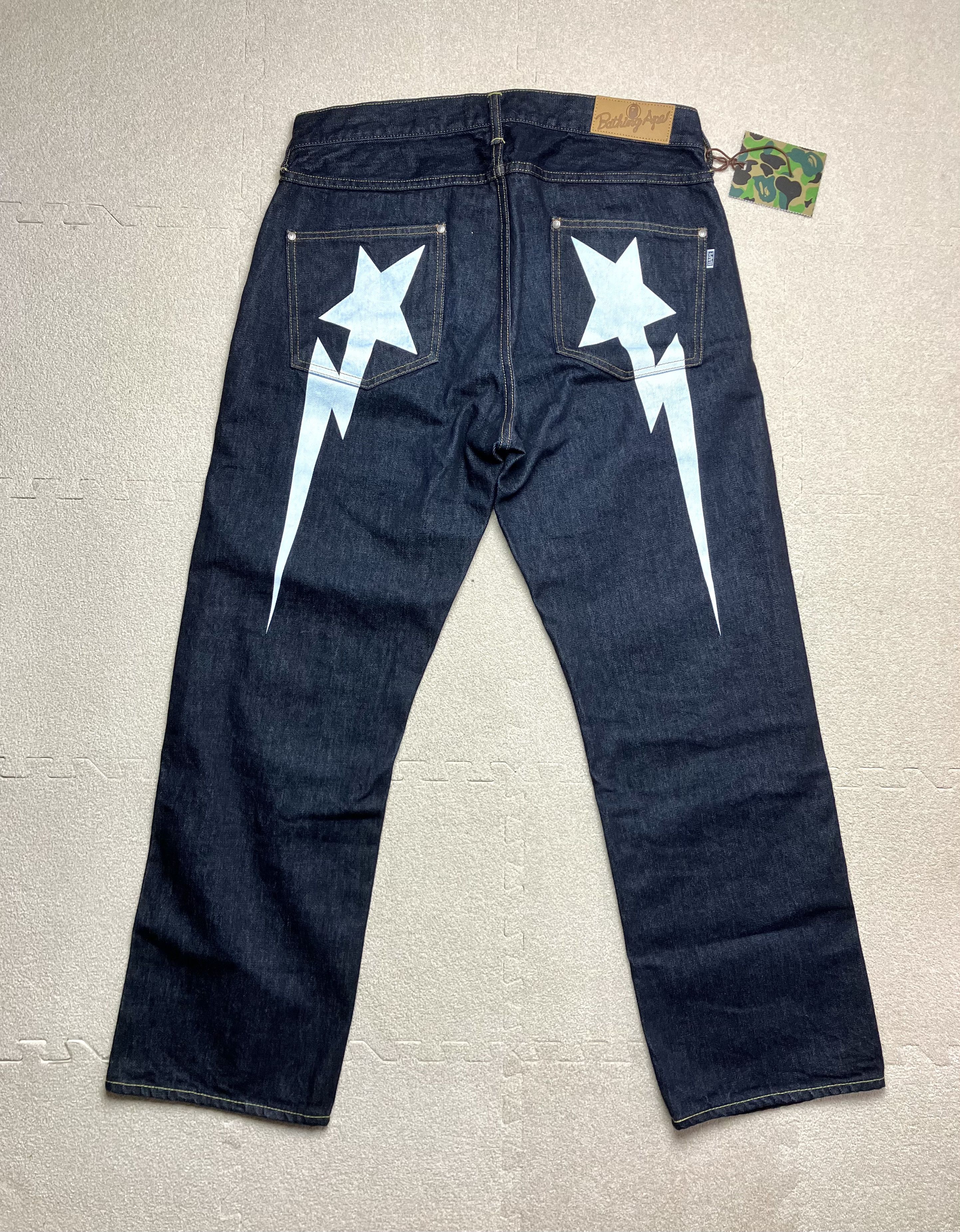 Bape RARE Bape Big Bapesta Star Logo Denim Size US 32 / EU 48 - 1 Thumbnail
