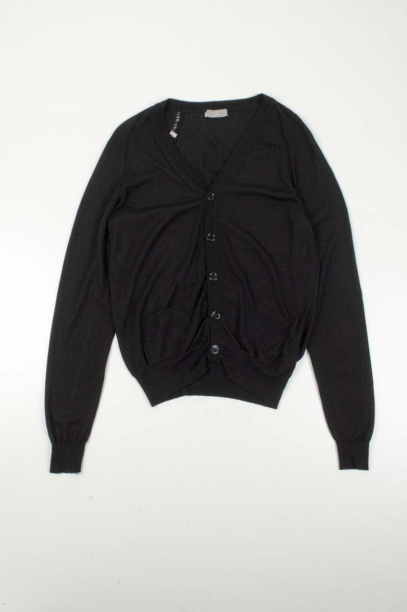 image of Dior Homme 2008 Men Wool Cardigan Sweater Size M, H2801 in Black