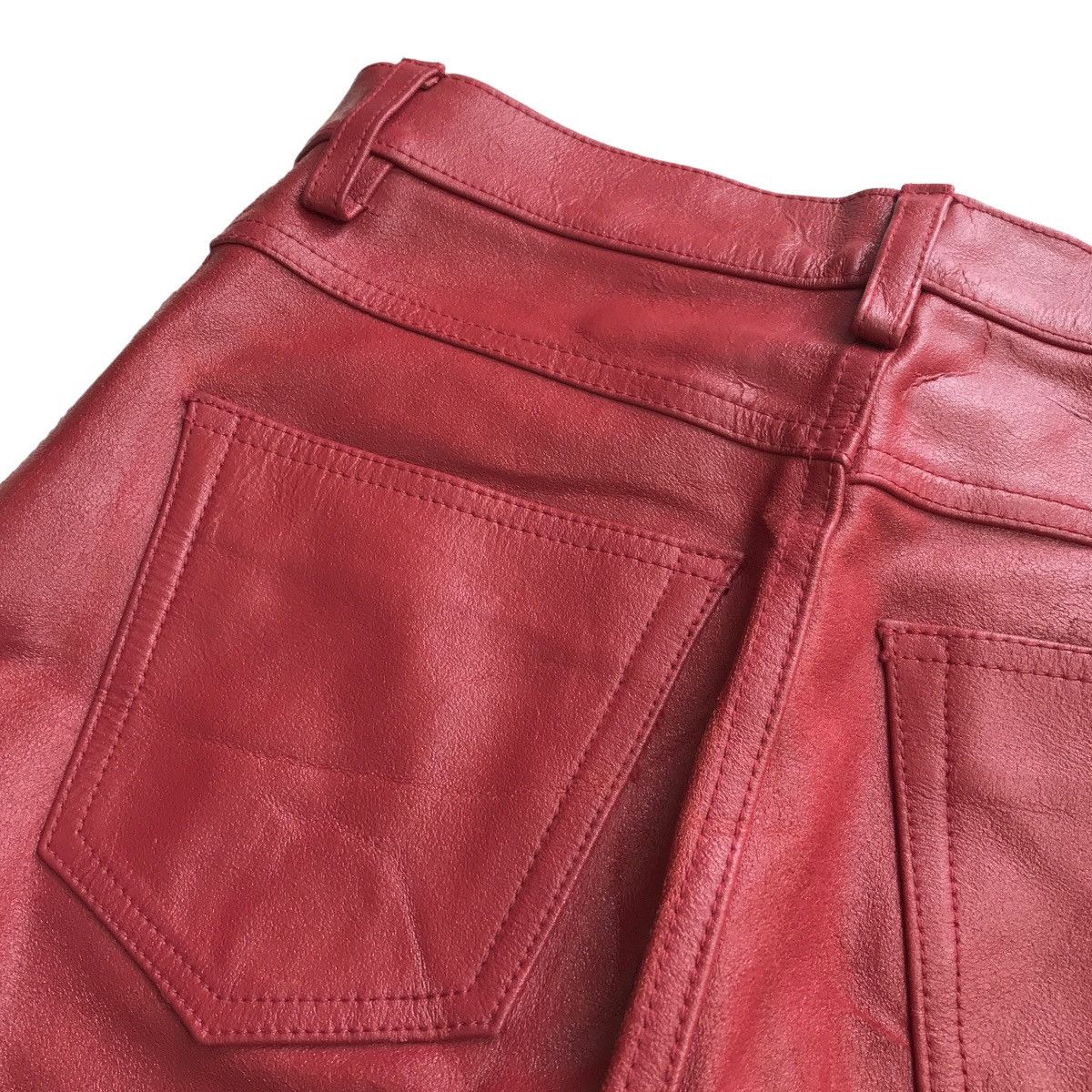 Genuine Leather NCB Japan Oxblood Genuine Cowhide Full Leather Pants Size US 28 / EU 44 - 9 Thumbnail