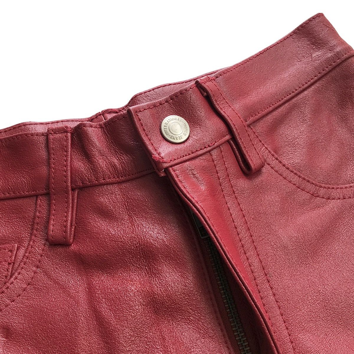 Genuine Leather NCB Japan Oxblood Genuine Cowhide Full Leather Pants Size US 28 / EU 44 - 6 Thumbnail