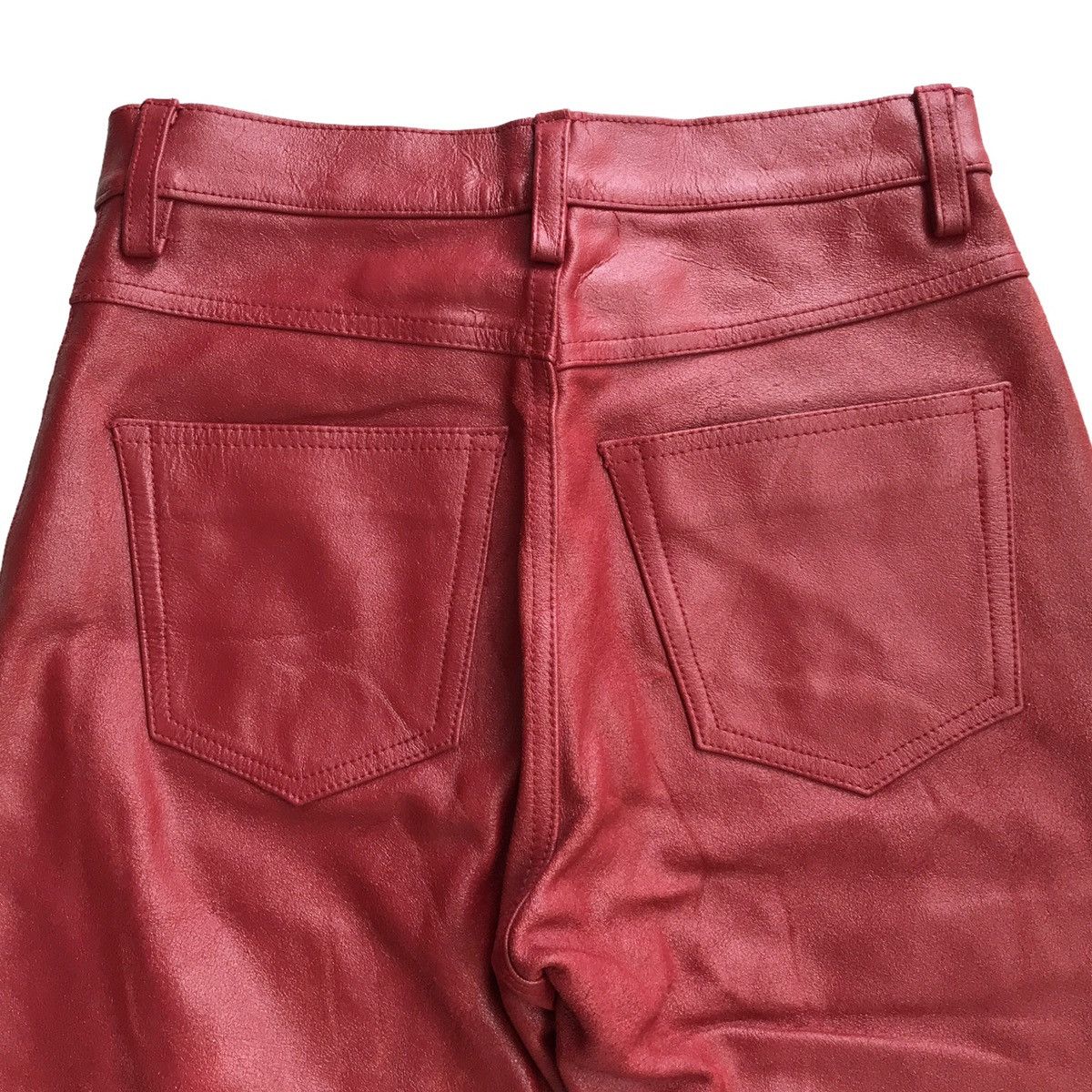 Genuine Leather NCB Japan Oxblood Genuine Cowhide Full Leather Pants Size US 28 / EU 44 - 4 Thumbnail