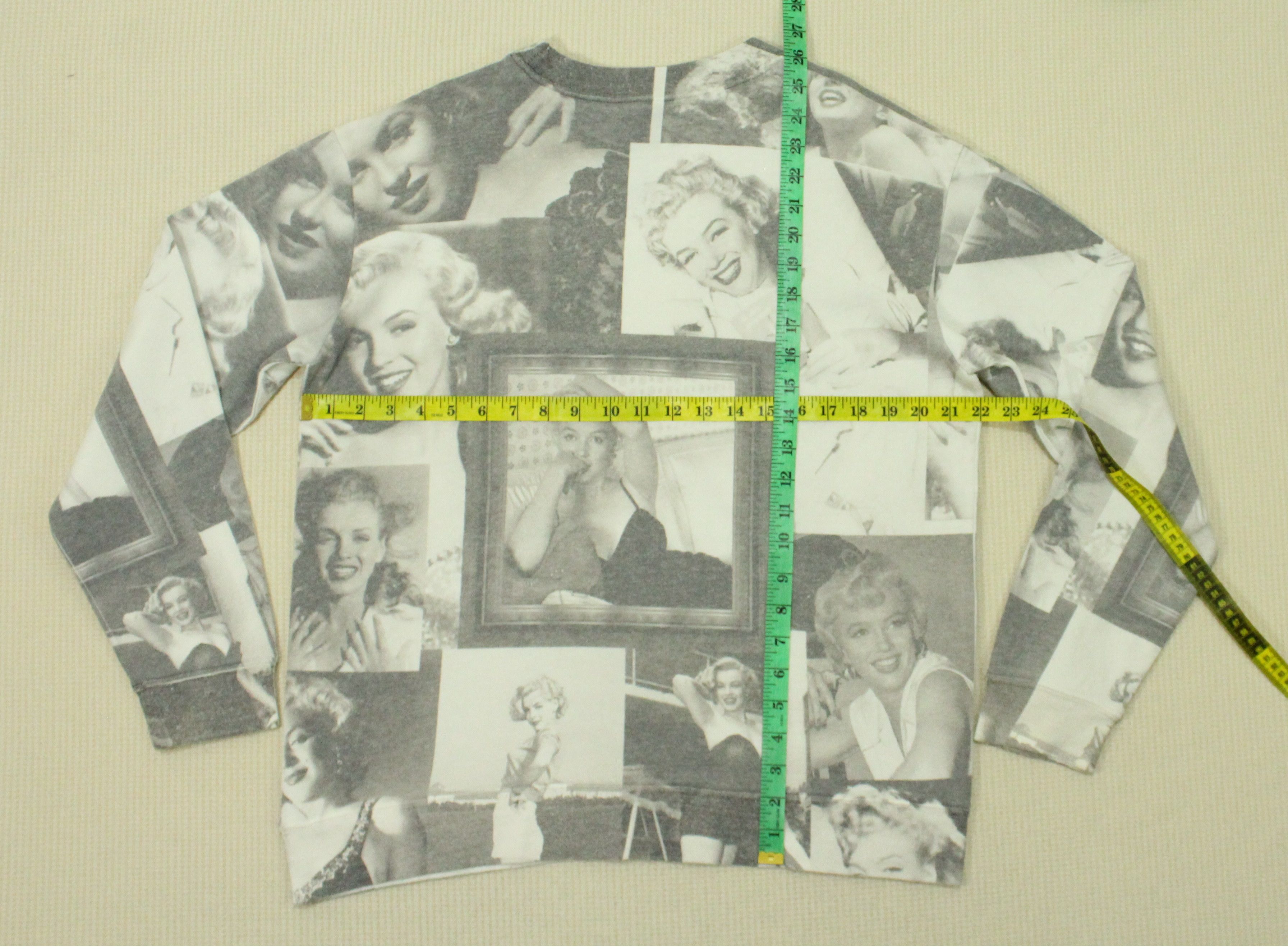 Designer × Marilyn Manson MARILYN MONROE Sweatshirt Red Carpet Noir Size US M / EU 48-50 / 2 - 10 Thumbnail