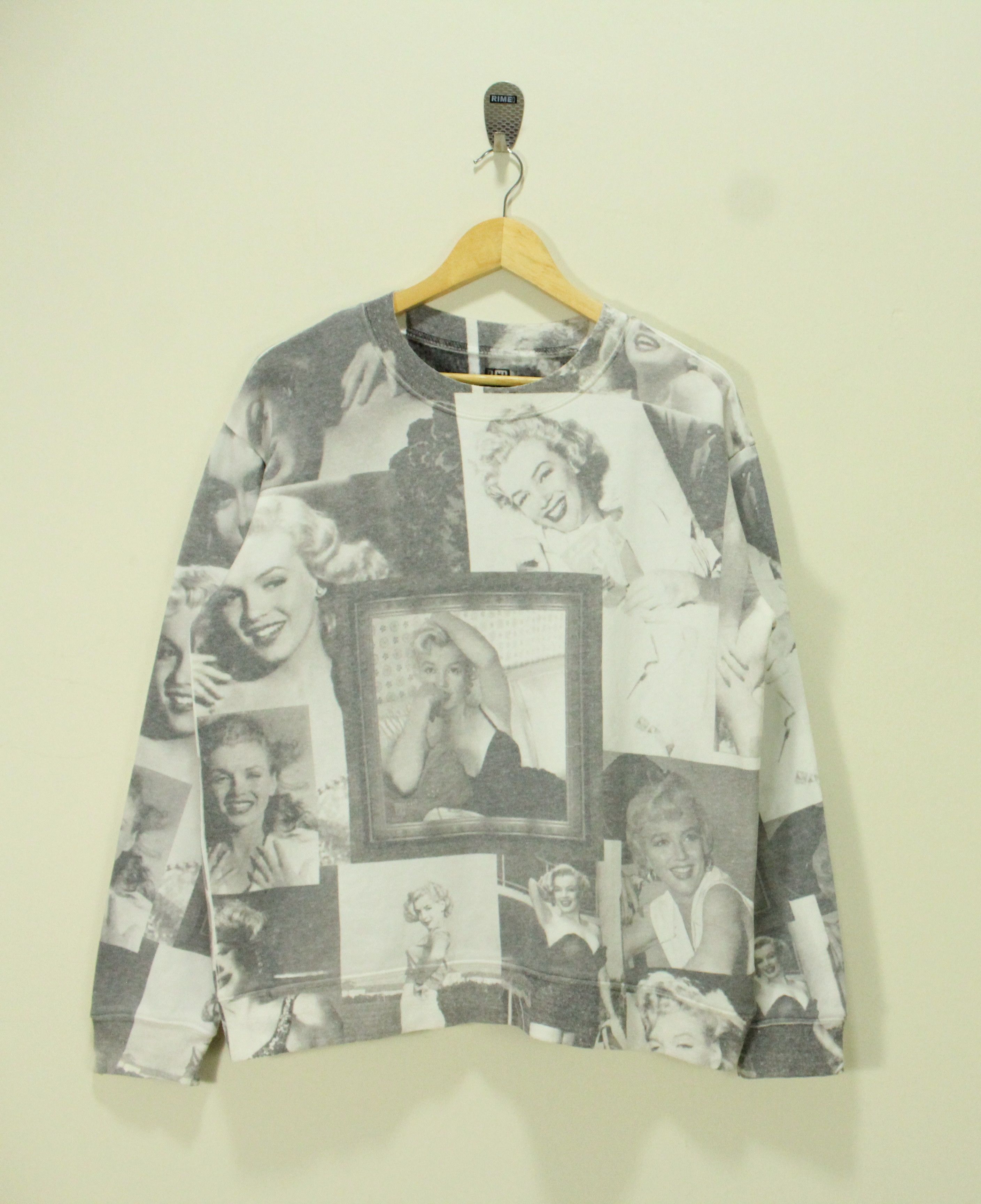 Designer × Marilyn Manson MARILYN MONROE Sweatshirt Red Carpet Noir Size US M / EU 48-50 / 2 - 1 Thumbnail