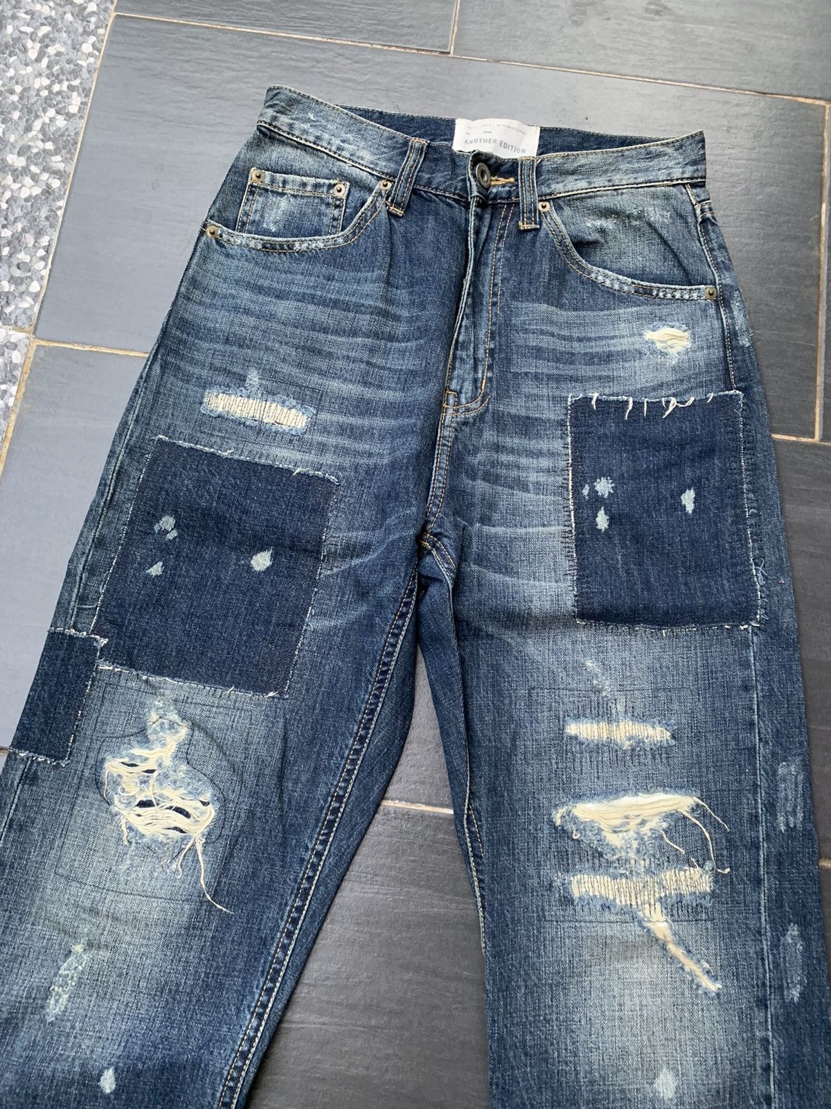 Japanese Brand Another Edition Distresed Custom Denim Size US 28 / EU 44 - 4 Thumbnail