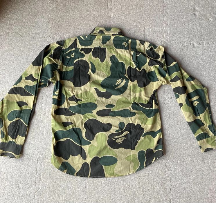 Bape BAPE camo shirt green button size S from japan | Grailed