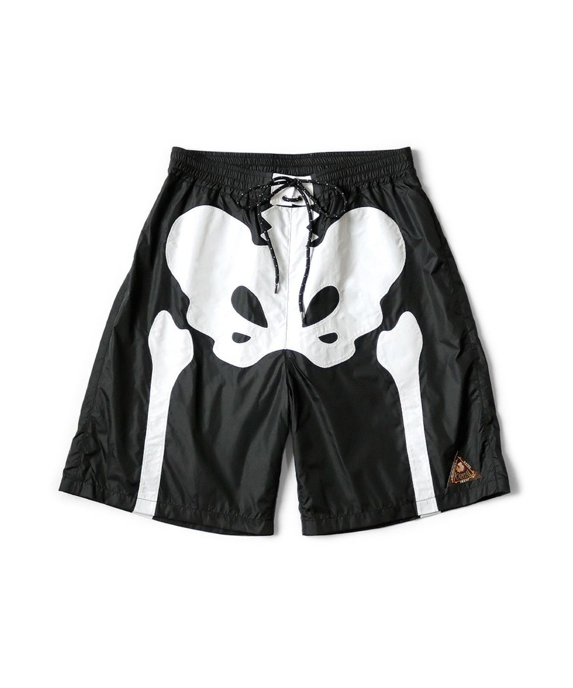 image of Kapital Bone Swim Shorts Size 4 in Black, Men's