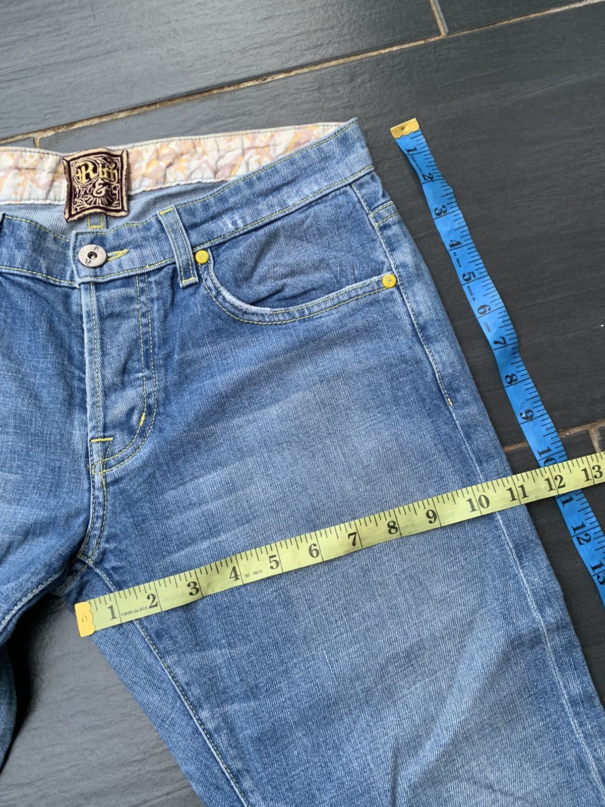 If Six Was Nine Vintage Rich & Skinny Distressed Denim Size US 31 - 12 Thumbnail