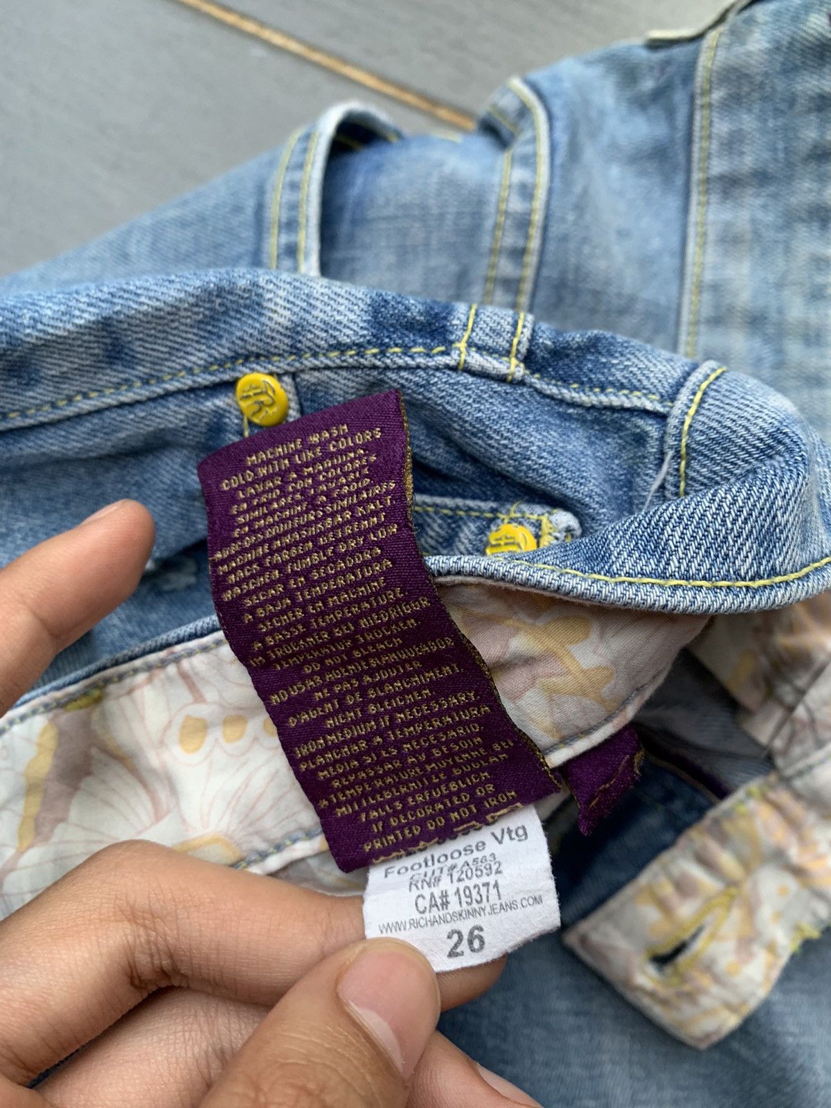 If Six Was Nine Vintage Rich & Skinny Distressed Denim Size US 31 - 5 Thumbnail