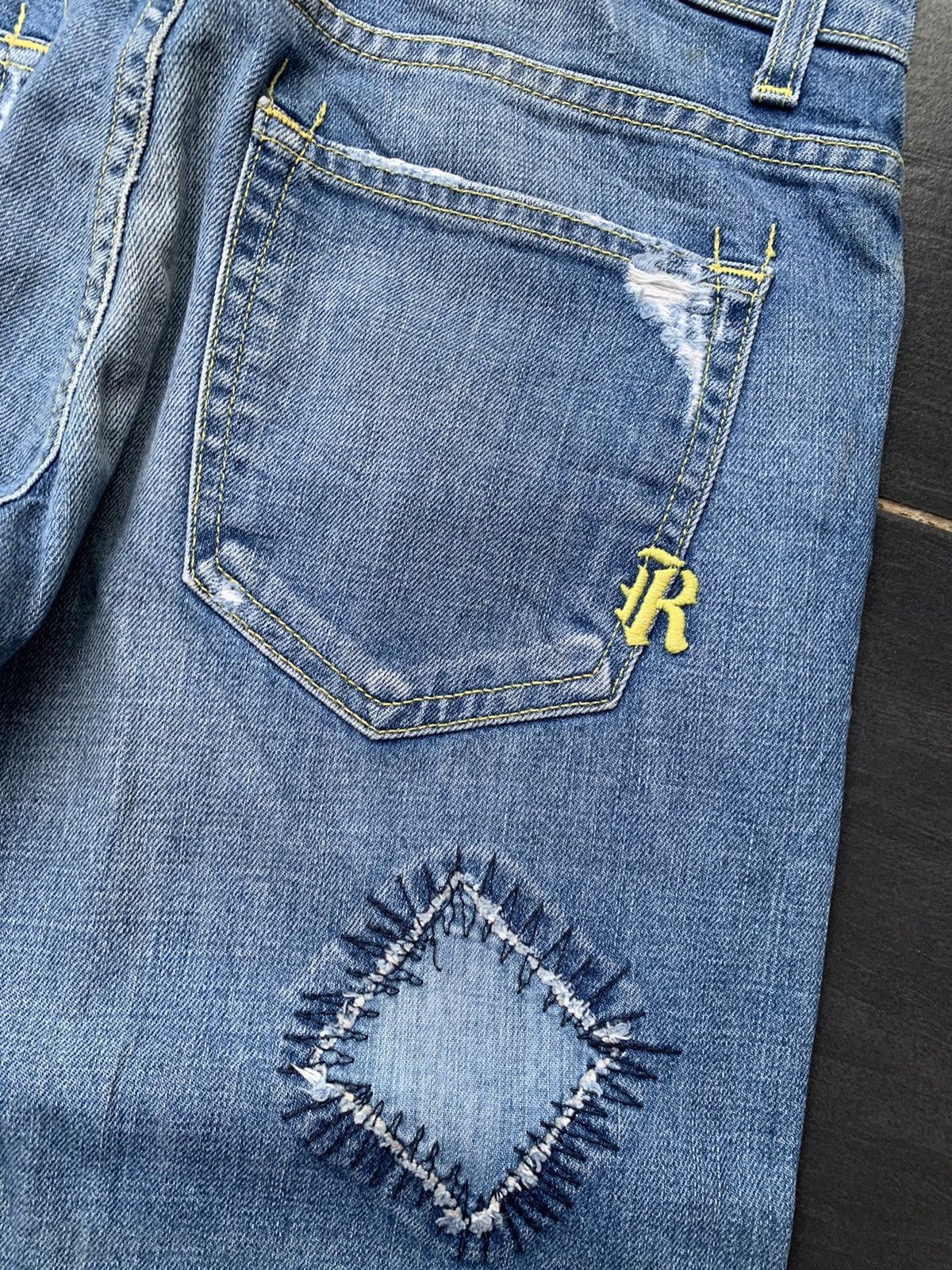 If Six Was Nine Vintage Rich & Skinny Distressed Denim Size US 31 - 10 Thumbnail