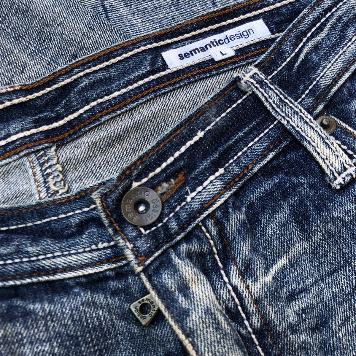 If Six Was Nine × Japanese Brand Semantic Design Japanese Flared Jeans Size US 34 / EU 50 - 5 Thumbnail