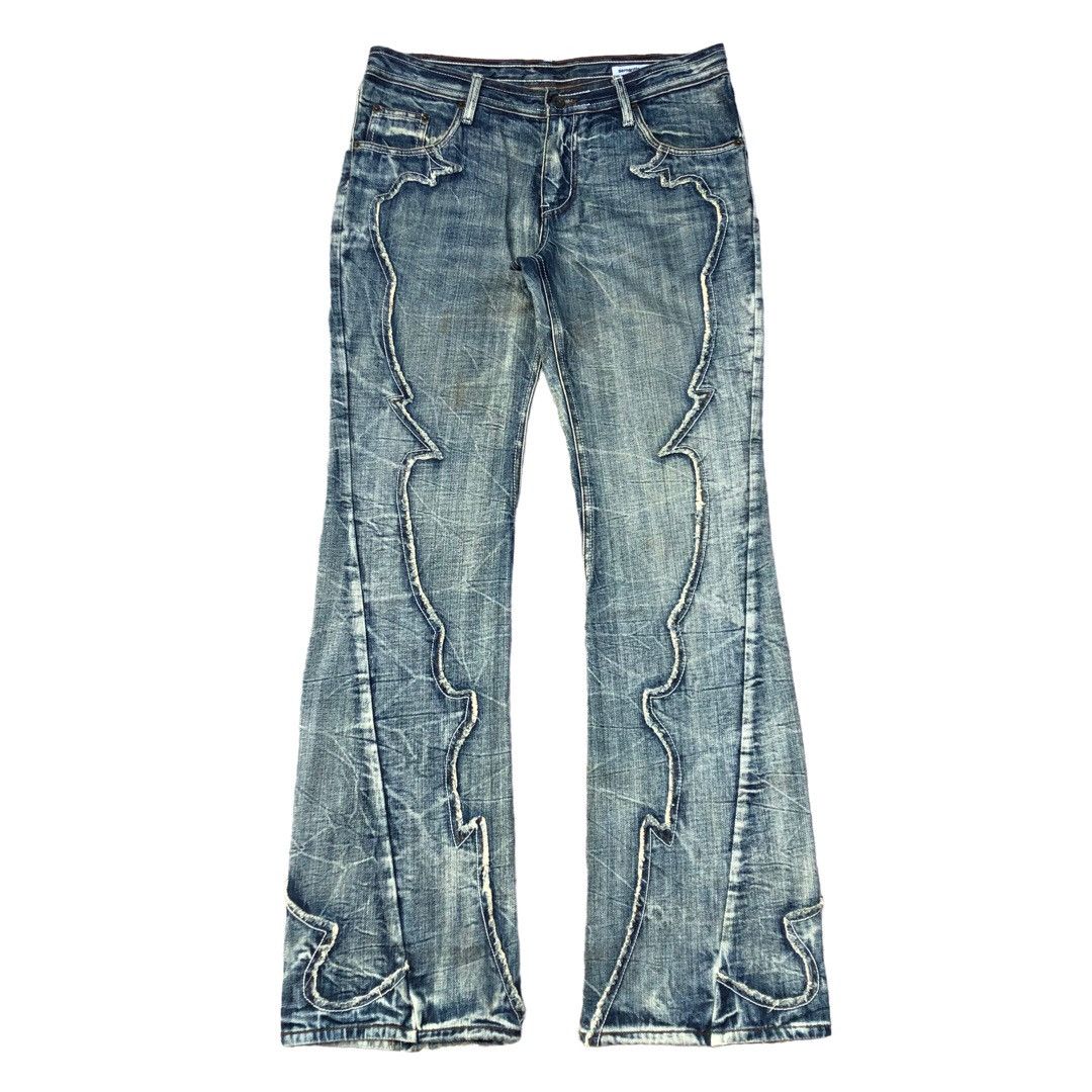 If Six Was Nine × Japanese Brand Semantic Design Japanese Flared Jeans Size US 34 / EU 50 - 1 Thumbnail