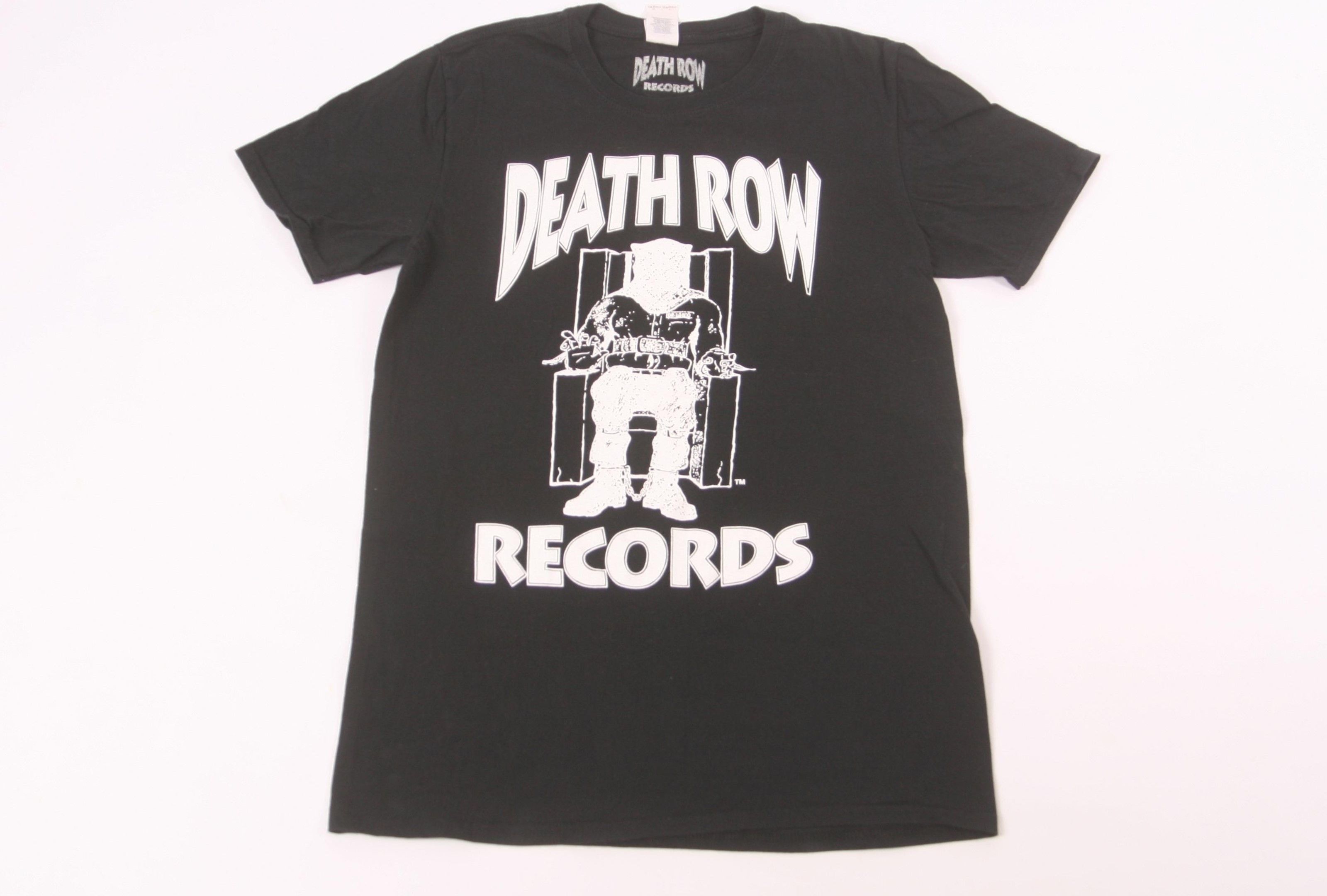 DEATH ROW RECODS Rap T-Shirt (Men's Size L) unclear black type Vintage Second Hand