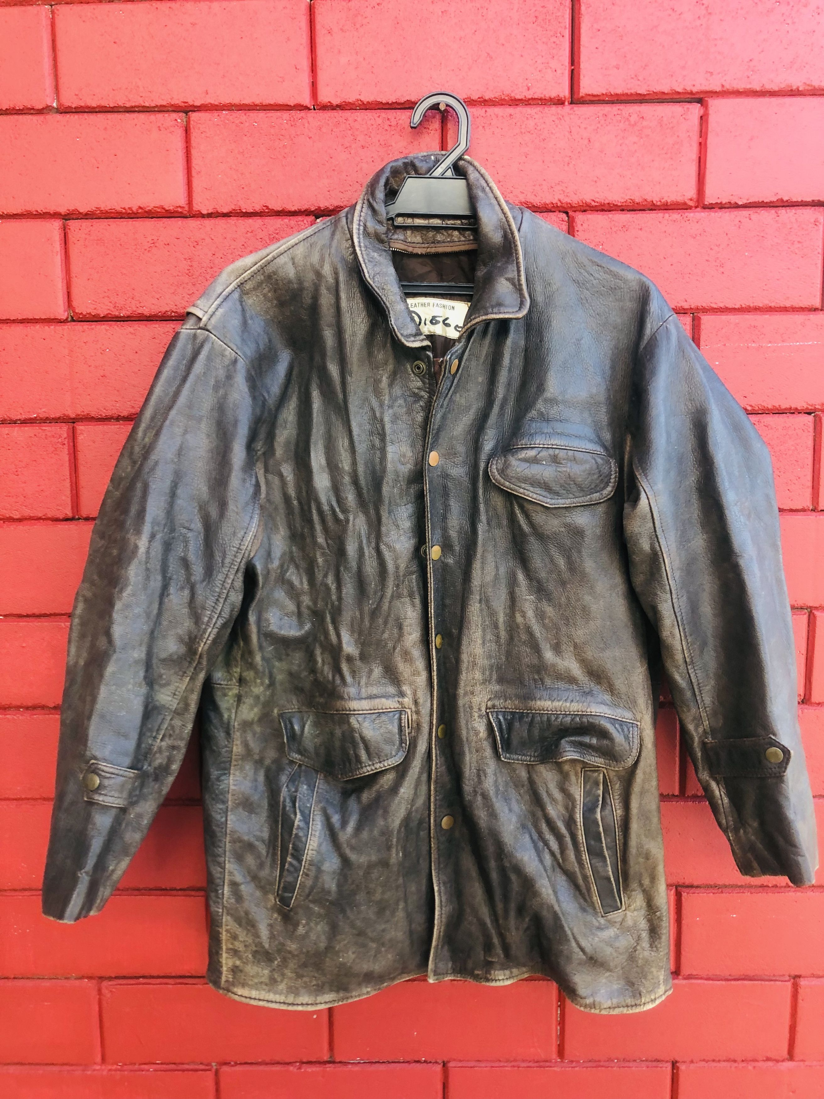 Japanese Brand × Vintage Vintage D1560 Designed Fashion Style Leather Jacket Size US L / EU 52-54 / 3 - 1 Thumbnail
