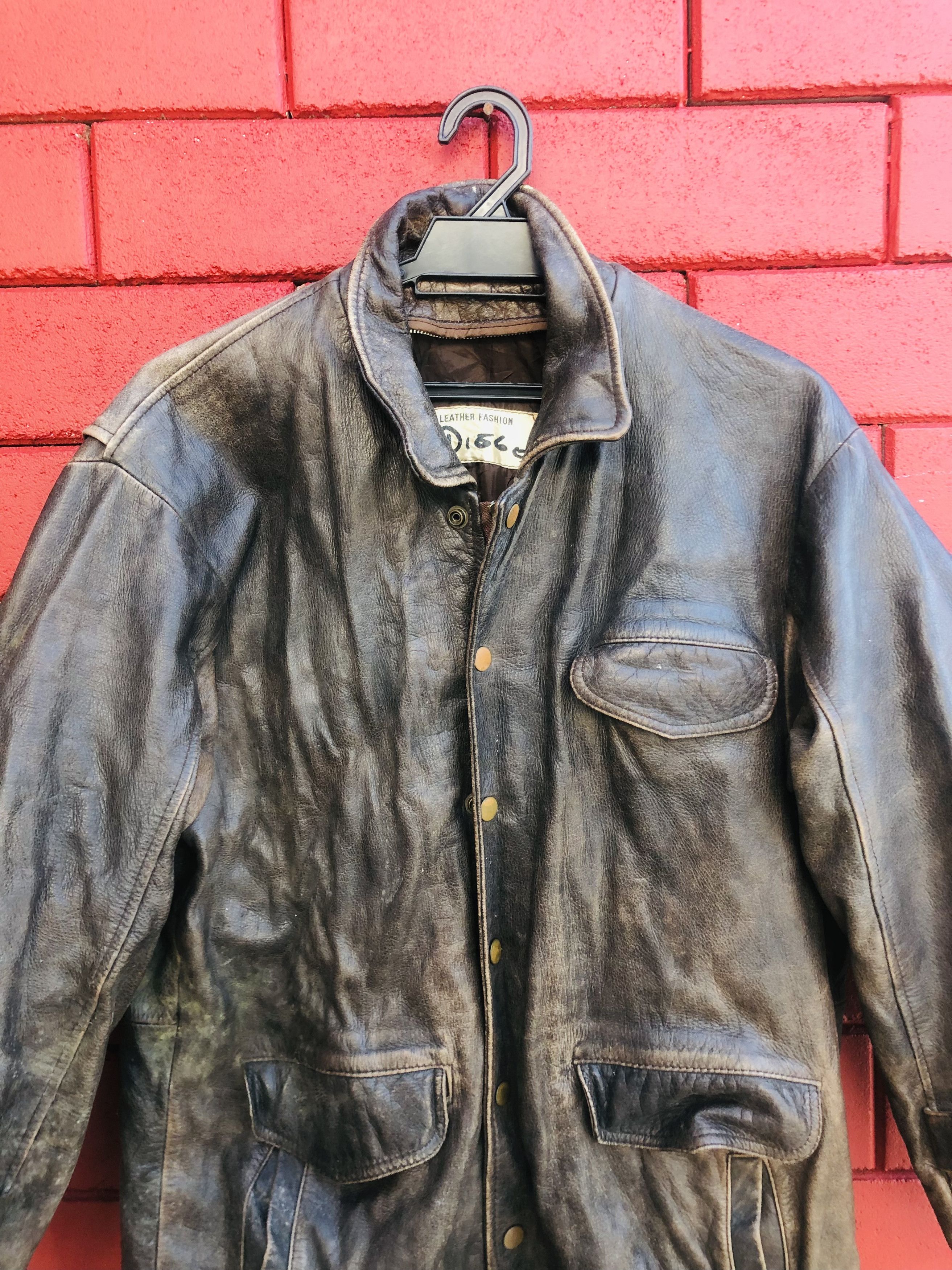 Japanese Brand × Vintage Vintage D1560 Designed Fashion Style Leather Jacket Size US L / EU 52-54 / 3 - 3 Thumbnail