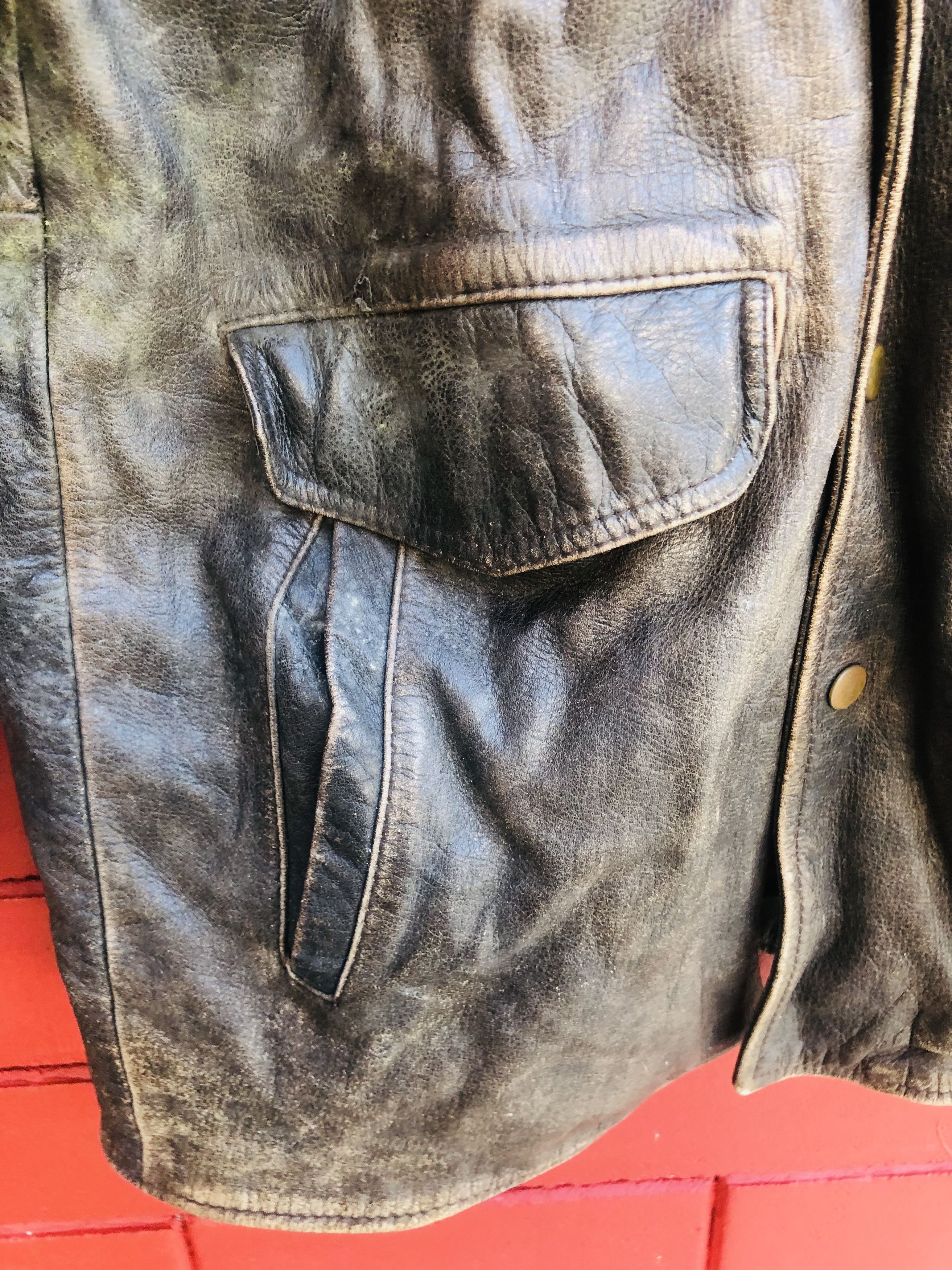 Japanese Brand × Vintage Vintage D1560 Designed Fashion Style Leather Jacket Size US L / EU 52-54 / 3 - 7 Thumbnail