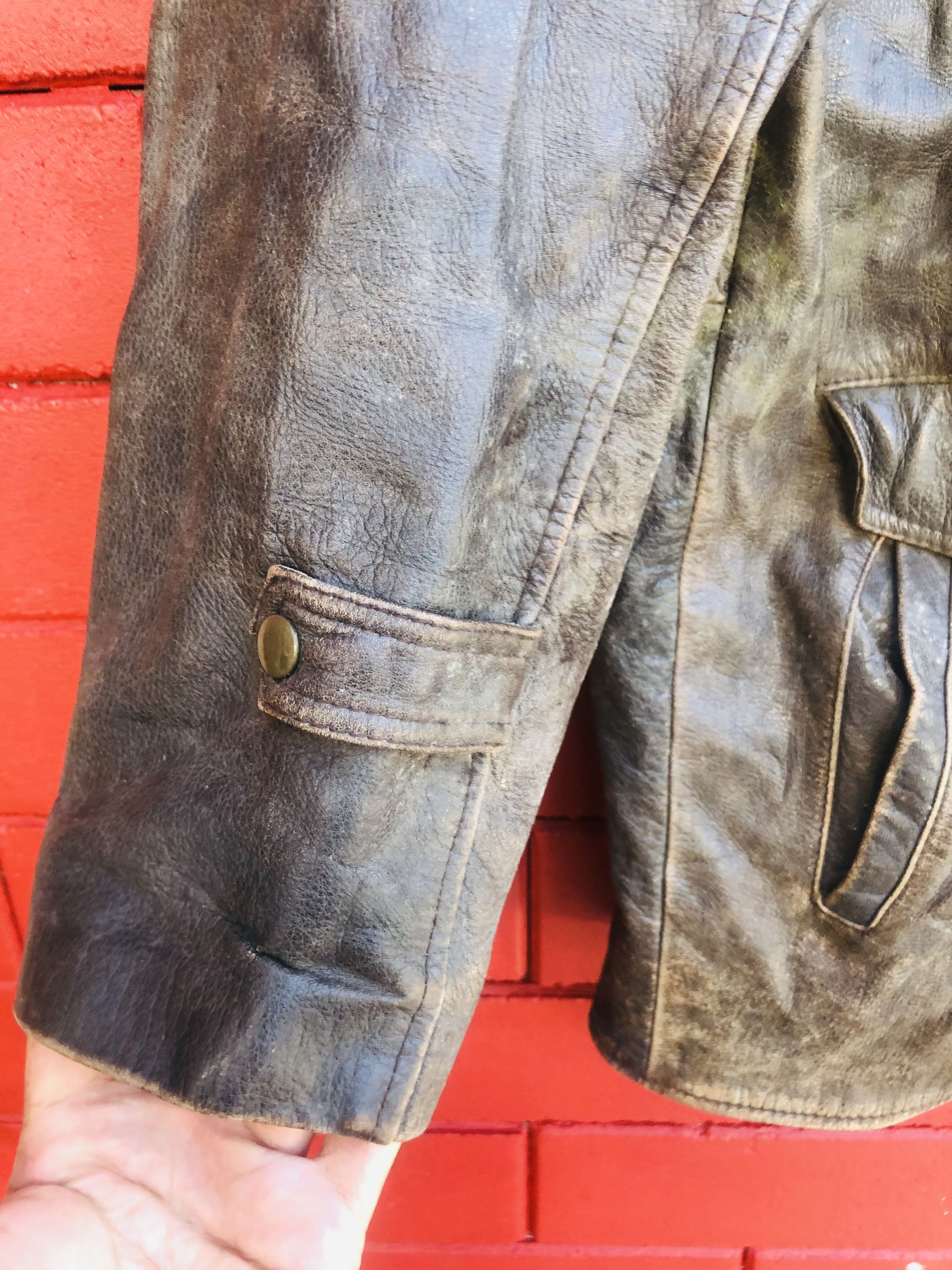 Japanese Brand × Vintage Vintage D1560 Designed Fashion Style Leather Jacket Size US L / EU 52-54 / 3 - 6 Thumbnail