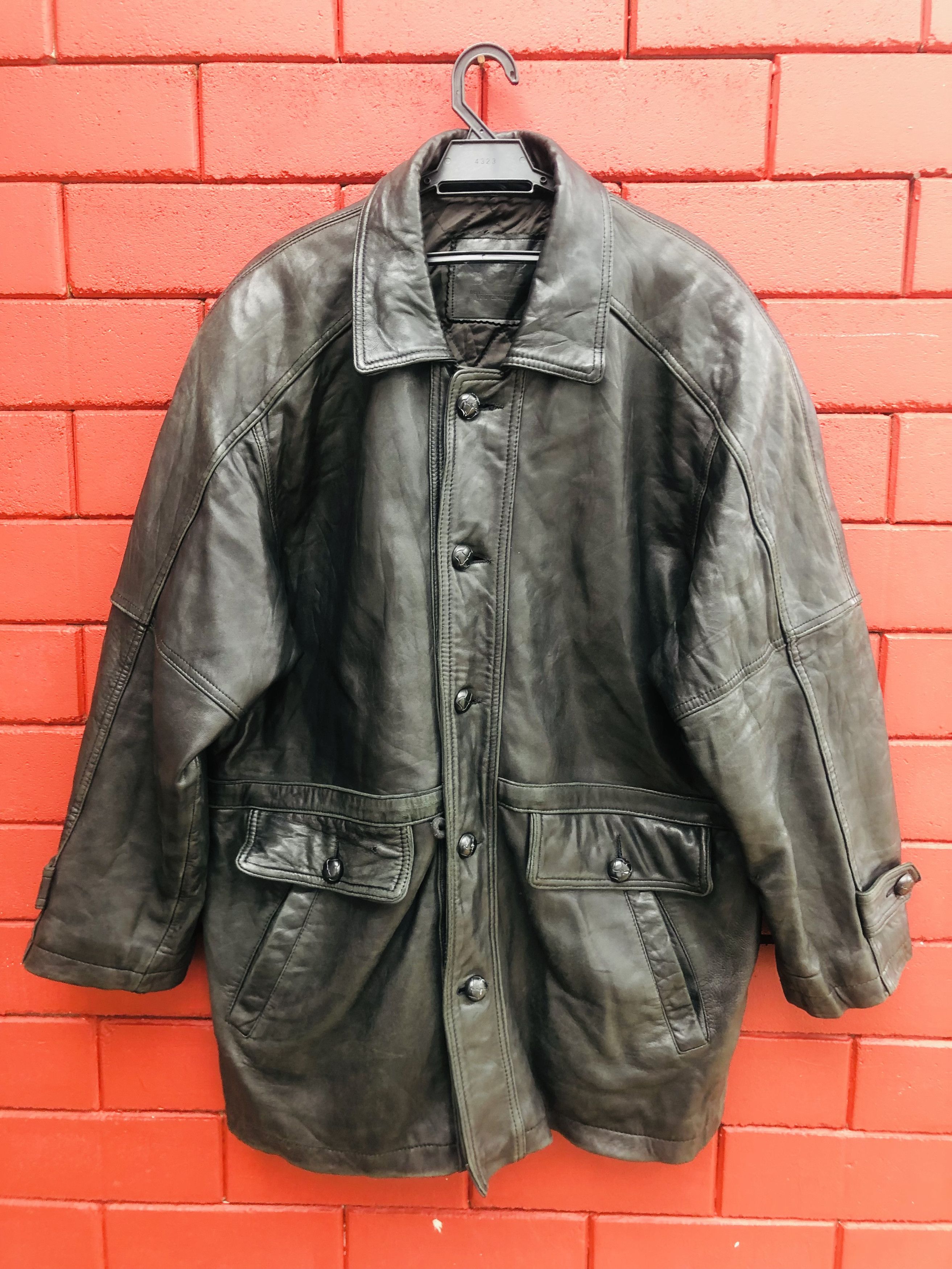 Japanese Brand × Vintage Vintage Dopio Leather Jacket Designer Fashion Style Size US L / EU 52-54 / 3 - 1 Thumbnail