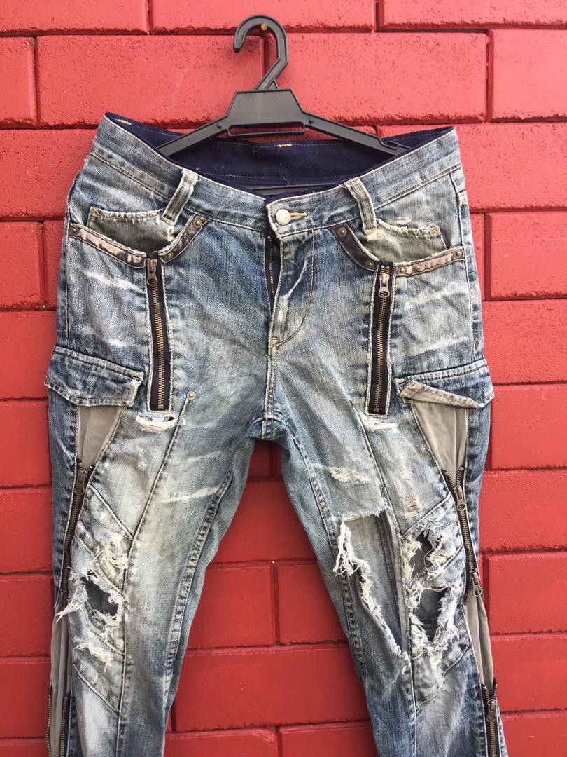 Japanese Brand × PPFM Vintage PPFM Japanese Distressed Travis Scott Fashion Style Size US 32 / EU 48 - 3 Thumbnail