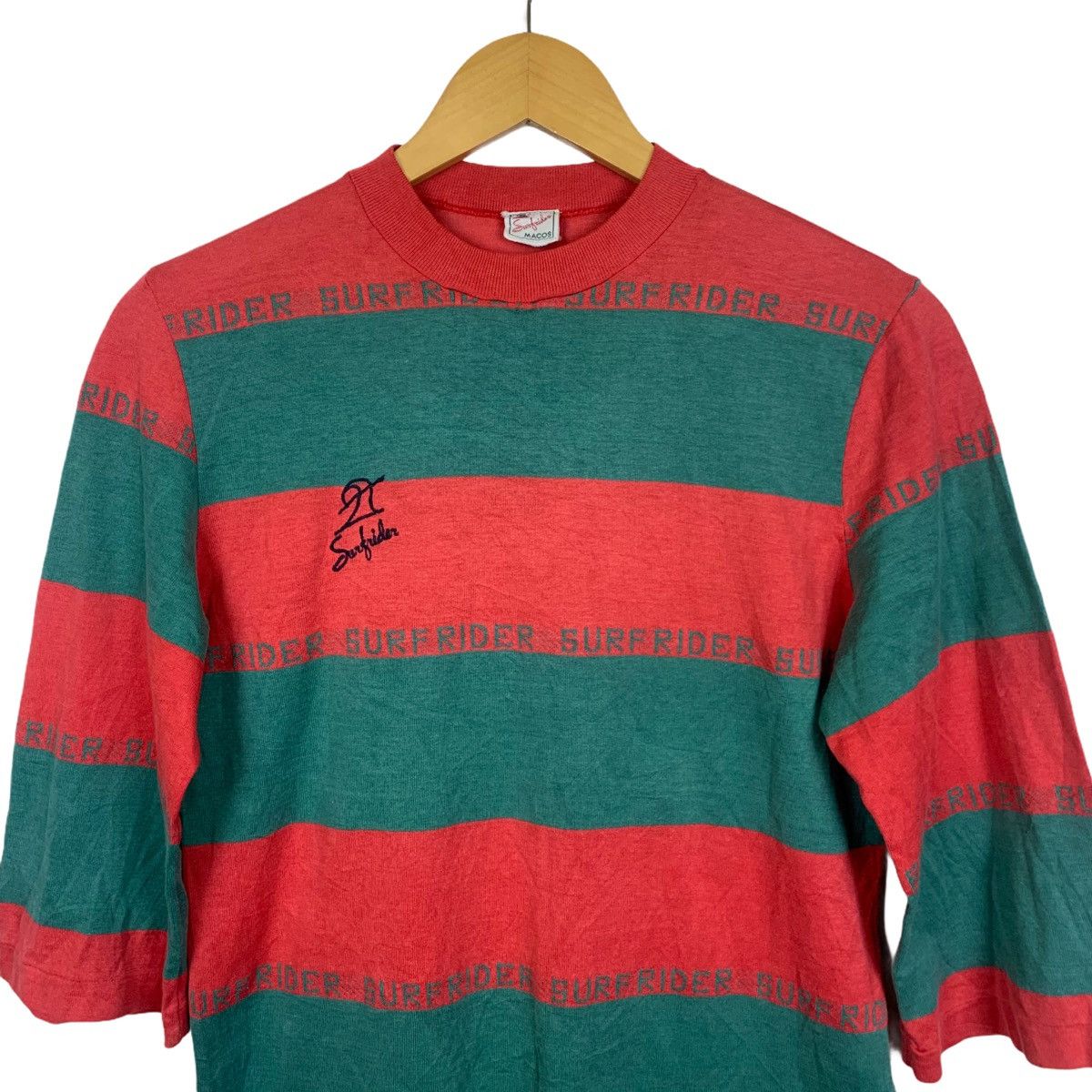 Vintage Vtg 70’s Surf Rider Macos Knitted Half Sleeve tee Size US S / EU 44-46 / 1 - 6 Thumbnail