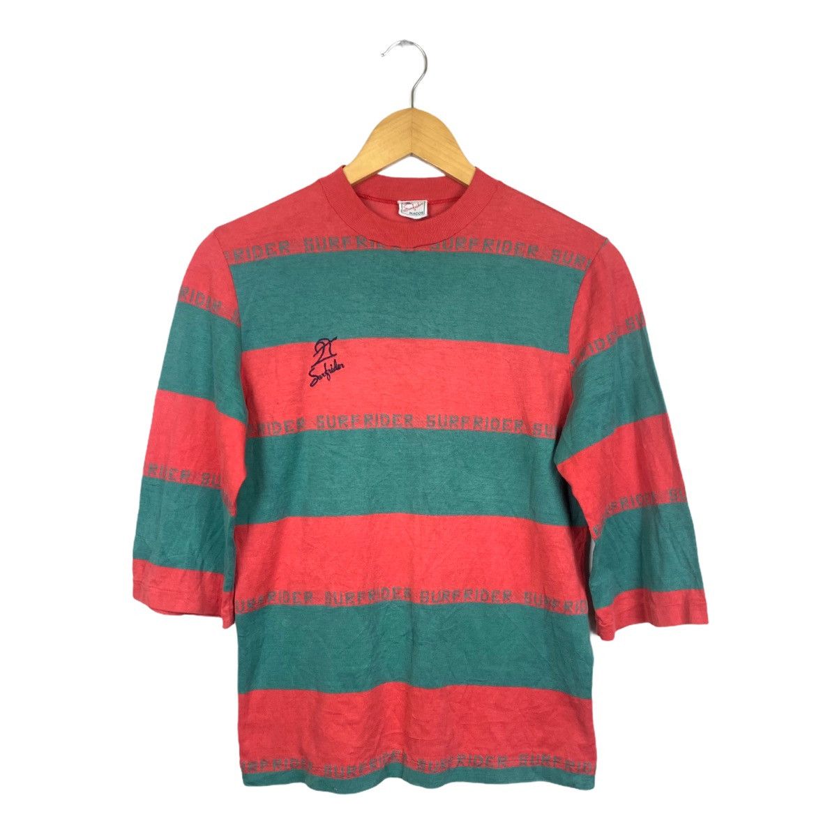 Vintage Vtg 70’s Surf Rider Macos Knitted Half Sleeve tee Size US S / EU 44-46 / 1 - 1 Thumbnail