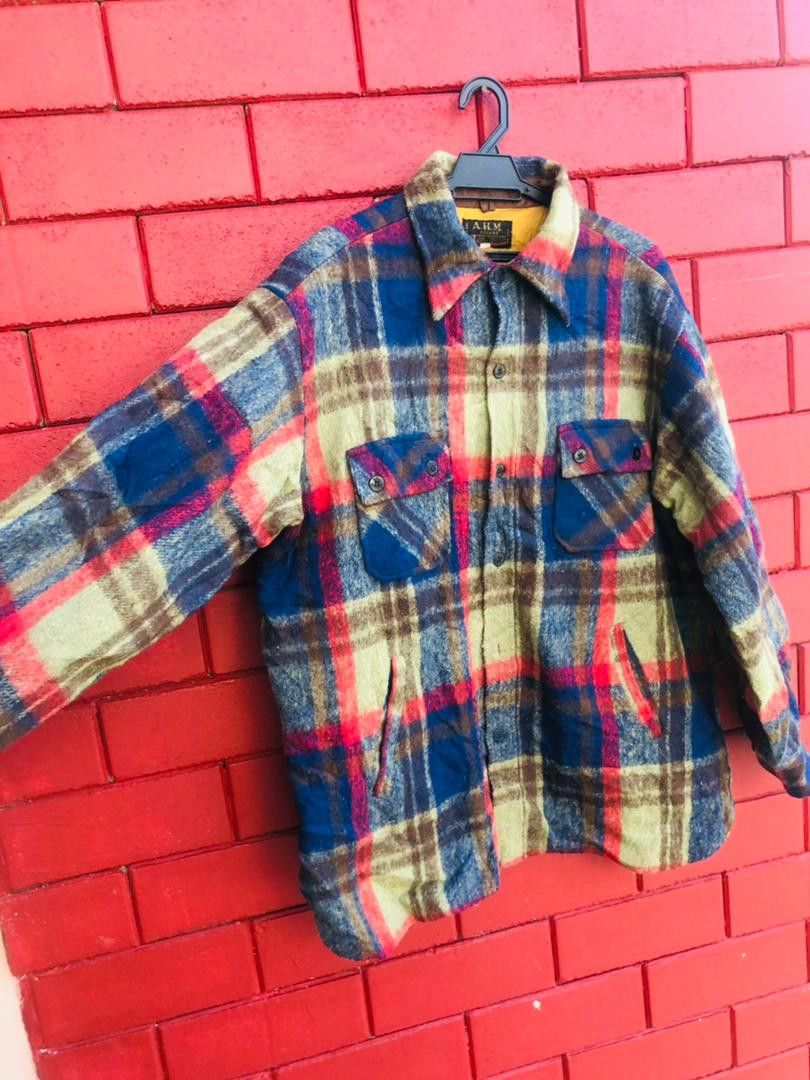 Japanese Brand × Vintage Vintage A.H.M Deluxe Wool Navy Designer Fashion Style Size US L / EU 52-54 / 3 - 6 Thumbnail