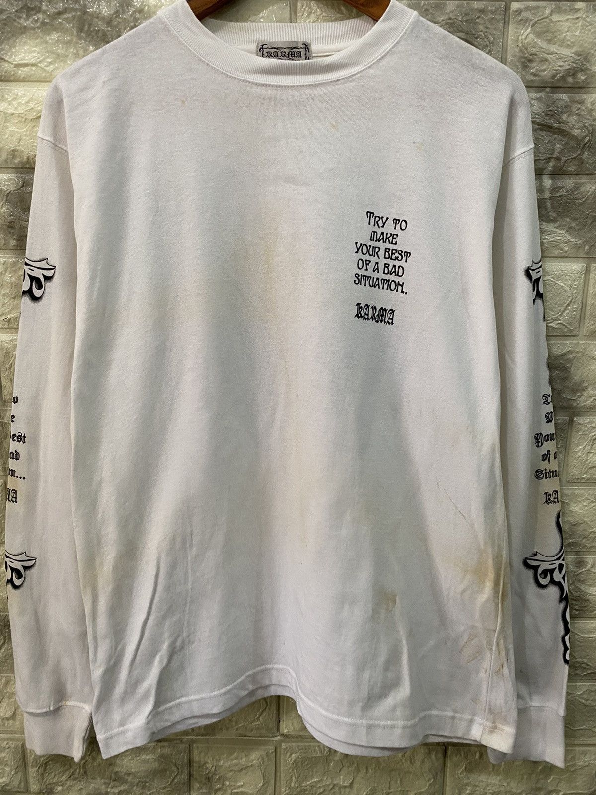 Japanese Brand Streetwear Shirt Karma Brand Size US M / EU 48-50 / 2 - 3 Thumbnail