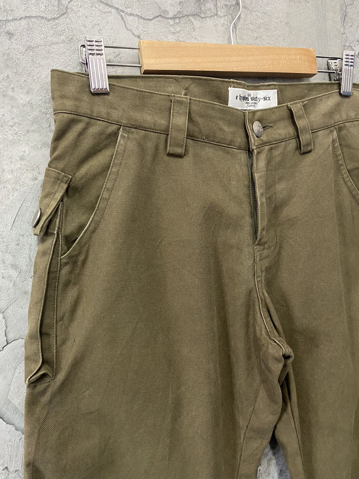 Japanese Brand E Hyphen 66 Japan Cargo Flared Wide Leg Military style Pants Size US 30 / EU 46 - 6 Thumbnail