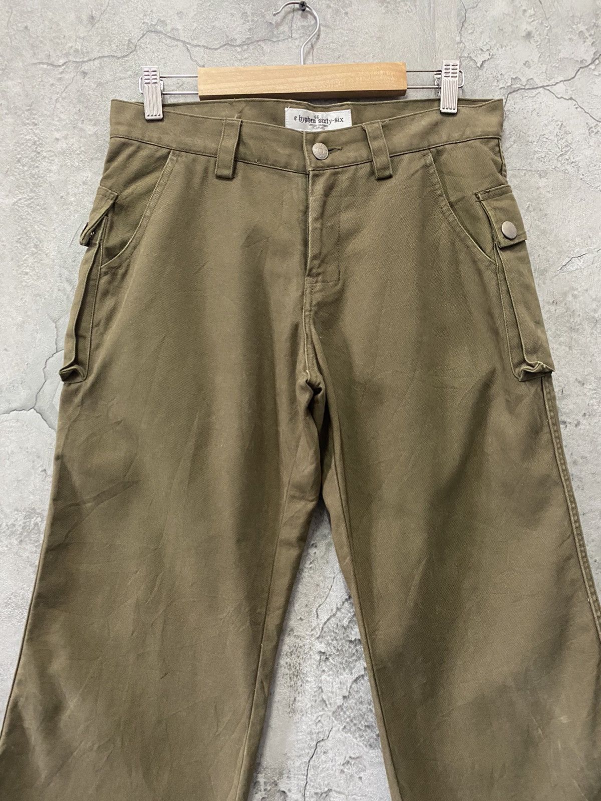 Japanese Brand E Hyphen 66 Japan Cargo Flared Wide Leg Military style Pants Size US 30 / EU 46 - 4 Thumbnail