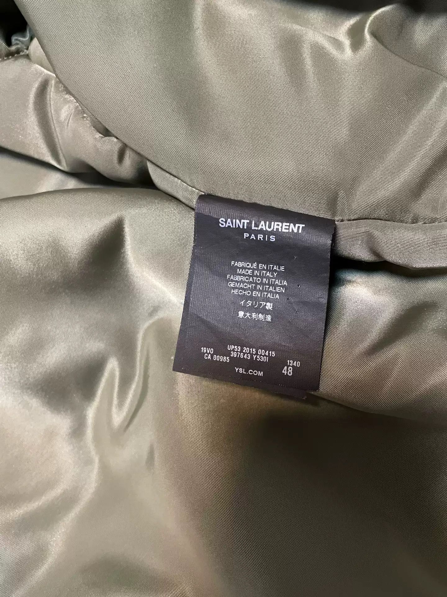 Saint Laurent Paris Saint Laurent Army Green Bomber Jacket Size M Size US M / EU 48-50 / 2 - 5 Thumbnail